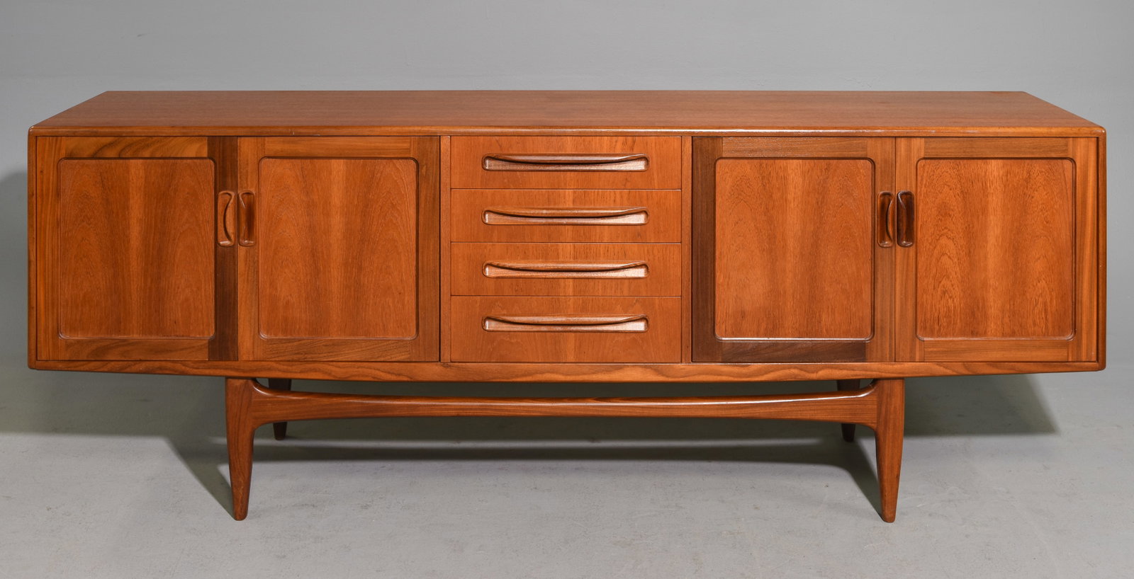 Mid Century Large "Fresco" Sideboard - G-Plan: This Danish Modern Style Teak Credenza is made by Mid Century Modern Furniture Maker G Plan ( GPlan ) & is part of their "Fresco" Range. - 30 in tall x 84 x 18