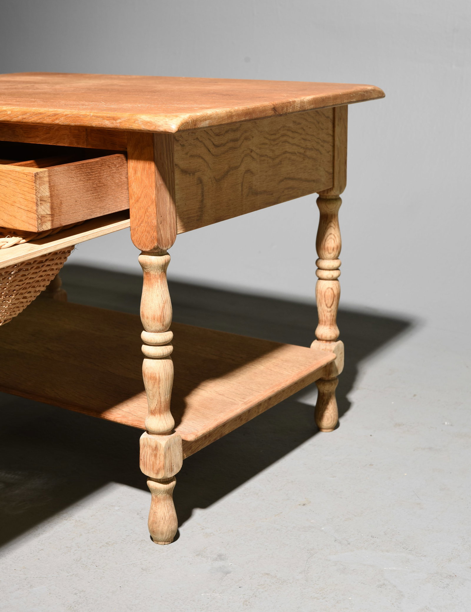 Danish Oak Sewing Table - 4