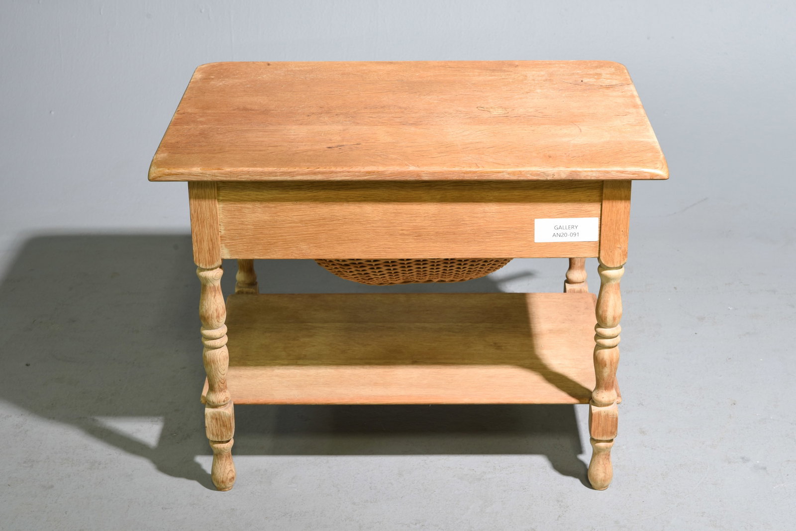 Danish Oak Sewing Table - 5