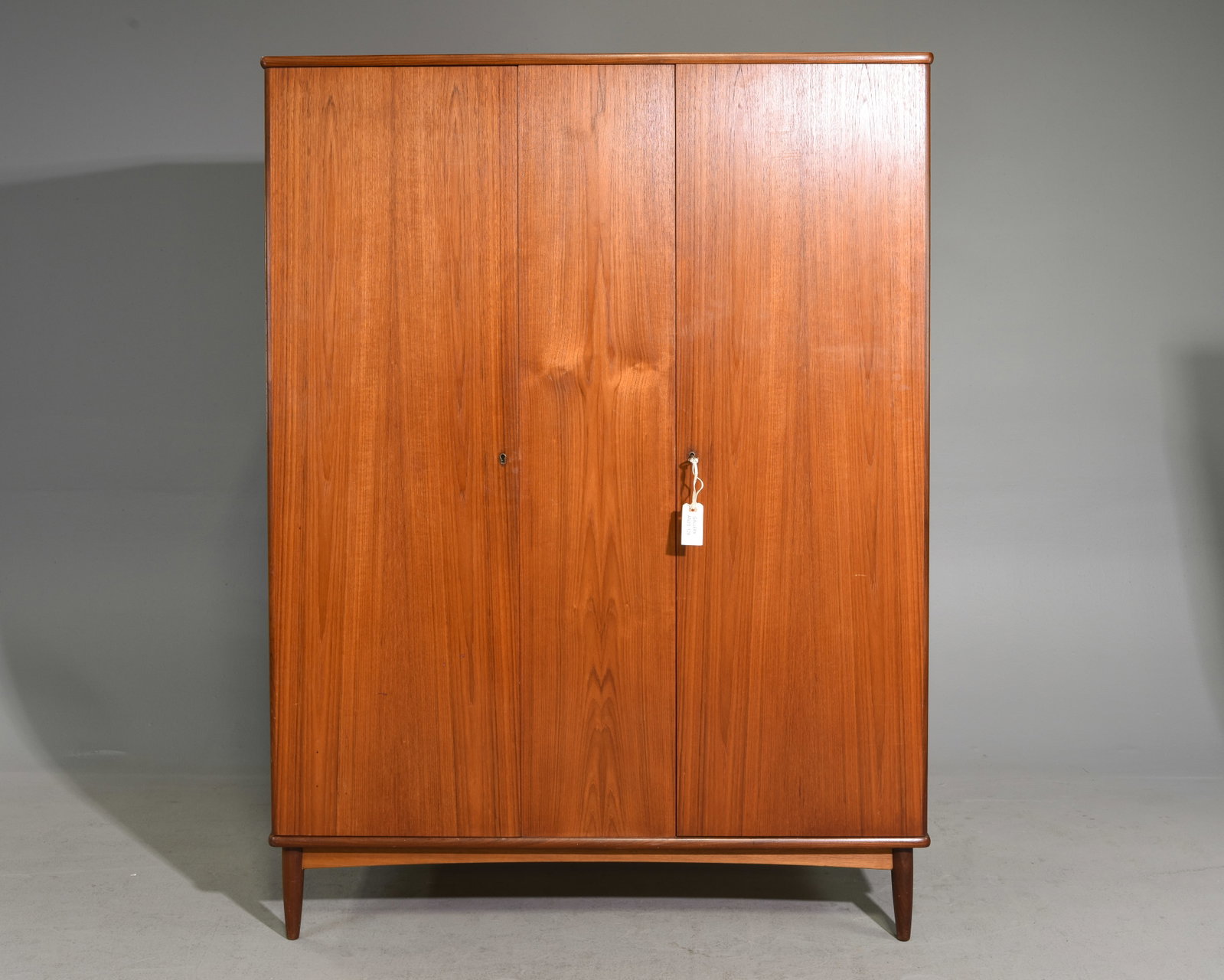 Danish Mid Century Modern Teak Robe: Danish Mid Century Modern Teak Robe - 68.25 in tall x 51 x 23