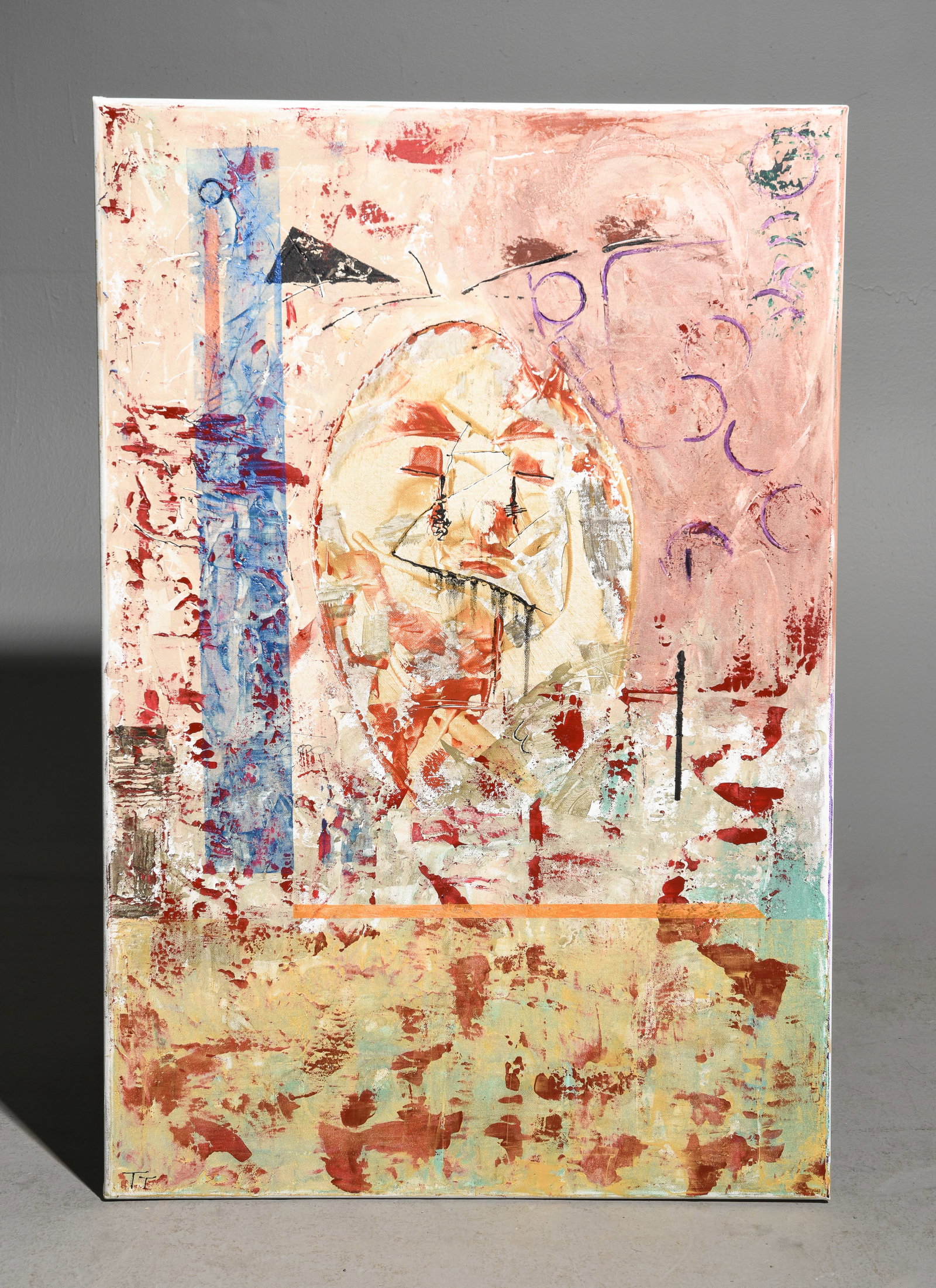 Unframed Abstract Oil on Canvas Art #1 (1 of 5)
