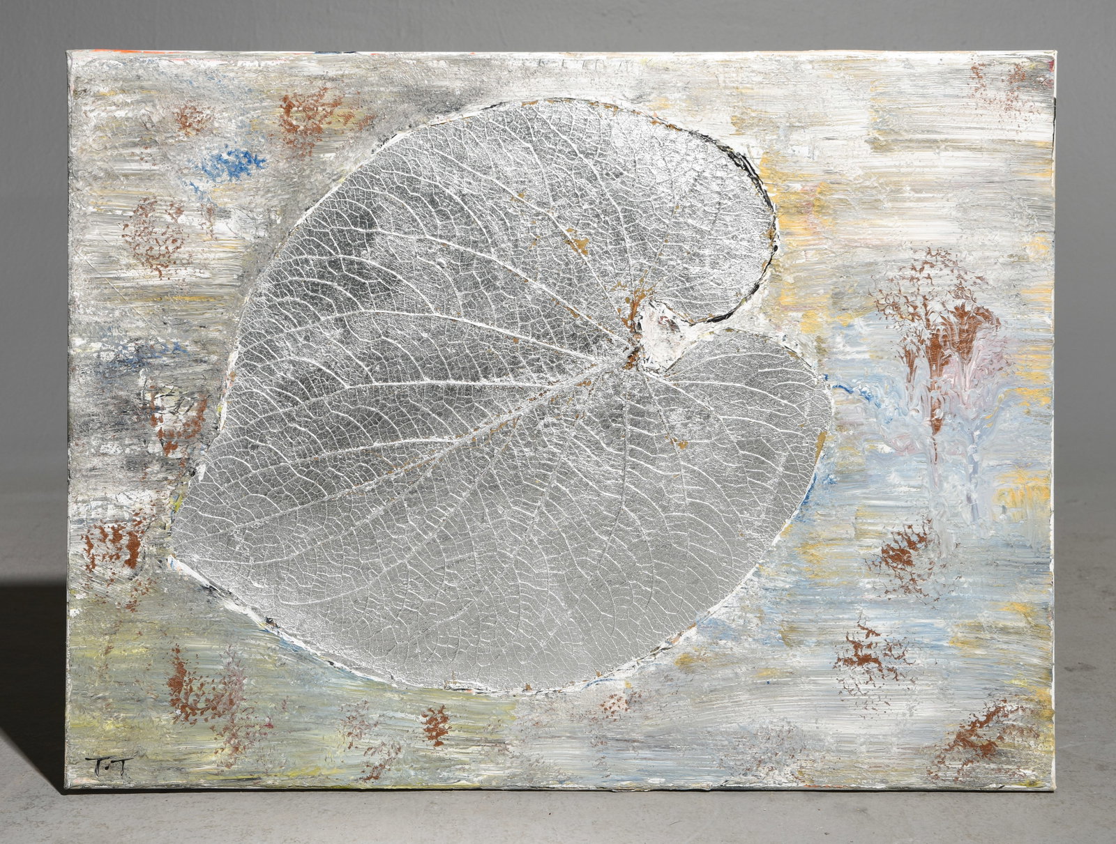 Unframed Abstract Oil on Canvas Art #5: Unframed Abstract Oil on Canvas Art - 18 in tall x 24 x 1