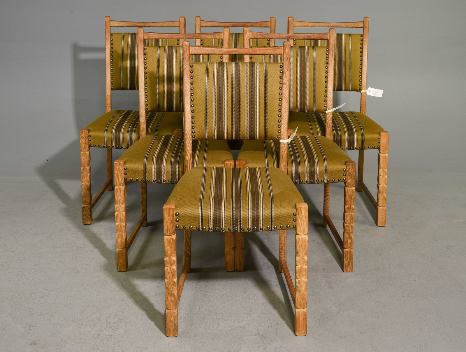 Danish Oak Set of 6 Upholstered Dining Chairs (1 of 4)