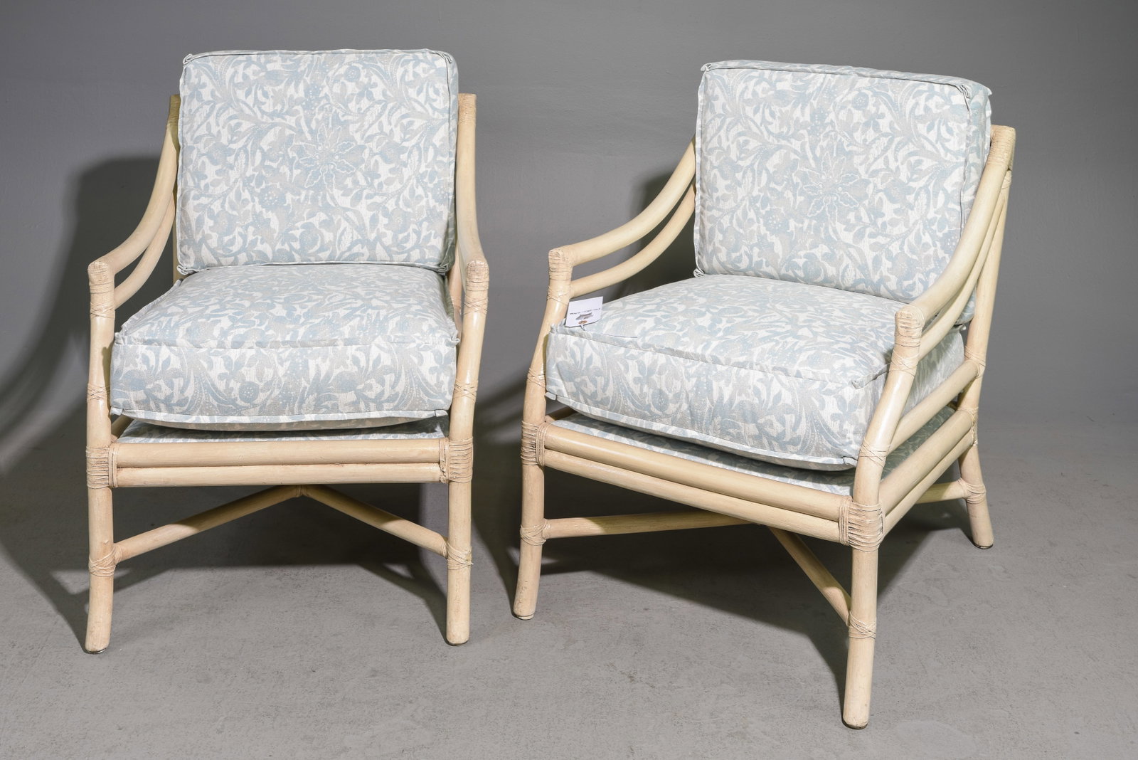 2 McGuire Painted Bamboo Lounge Chairs (1 of 5)