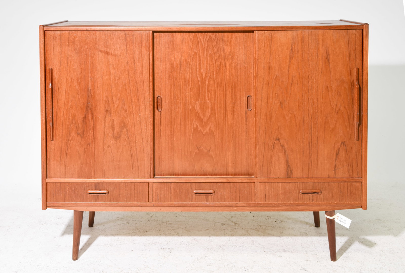 Danish Modern Sliding Door Cocktail Cabinet (1 of 7)