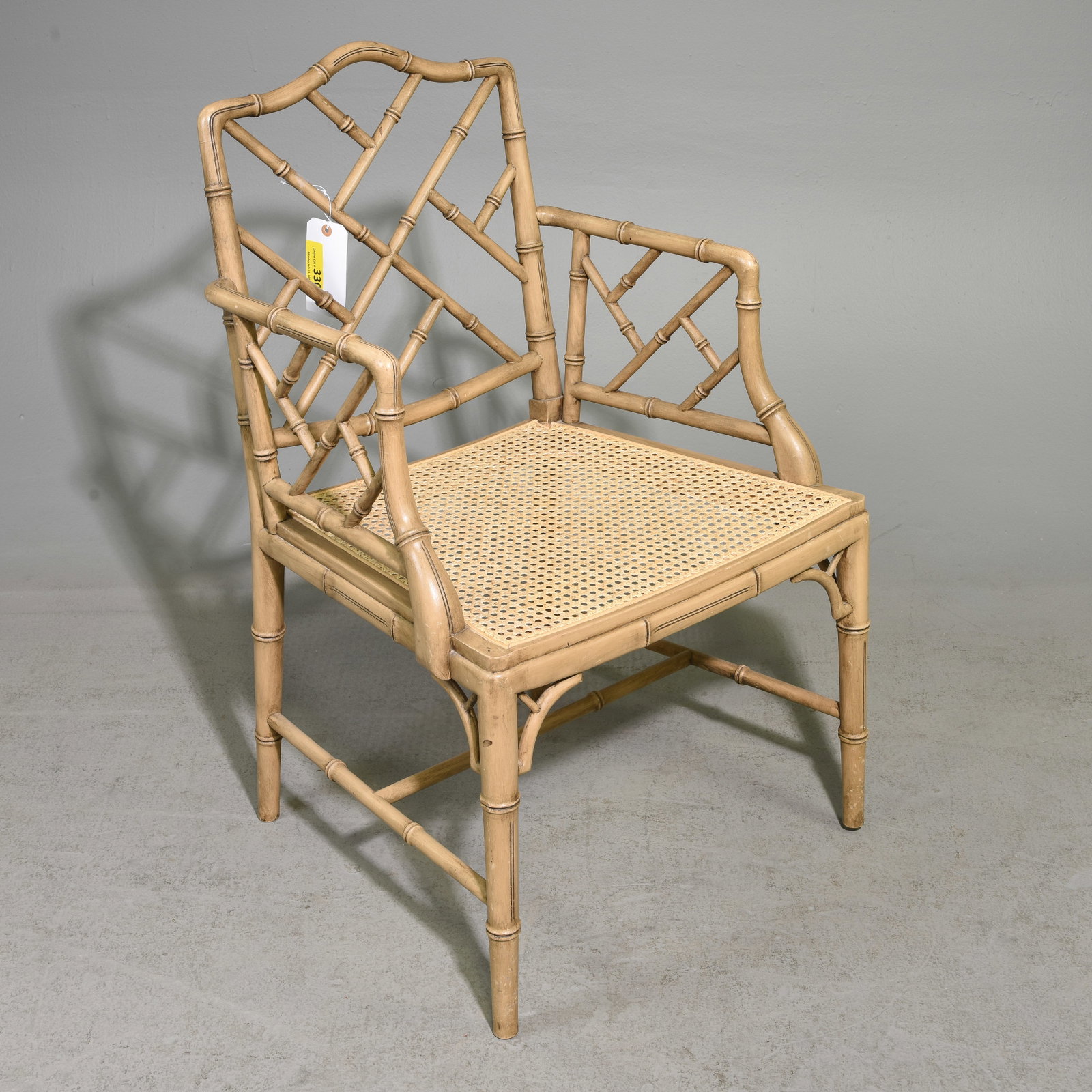 Chinese Chippendale Faux Bamboo Arm Chair (1 of 4)