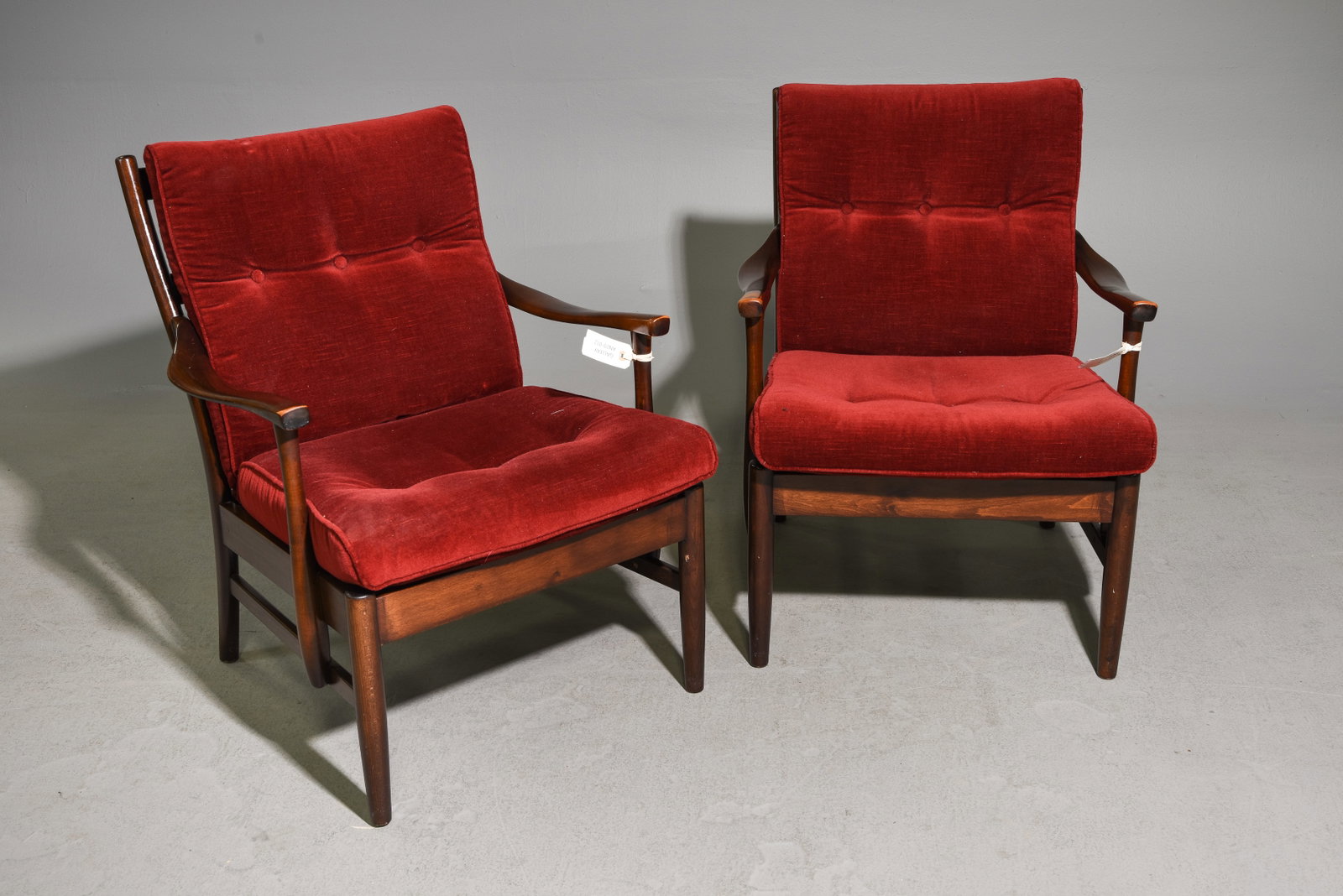 Danish Pair of Mahogany Upholstered Arm Chairs (1 of 4)