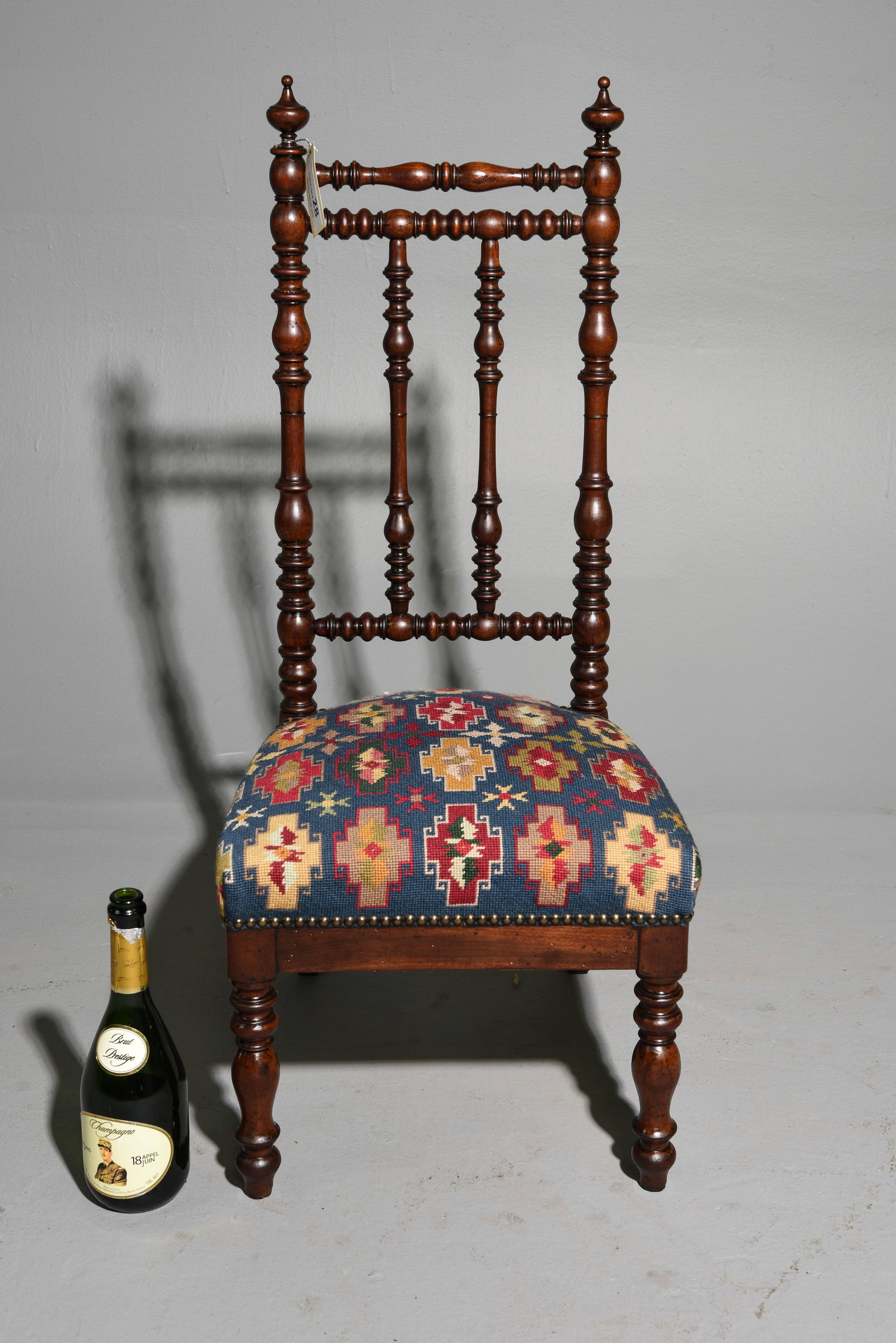 Louis Philippe Style Mahogany Needle Point Chair (1 of 6)