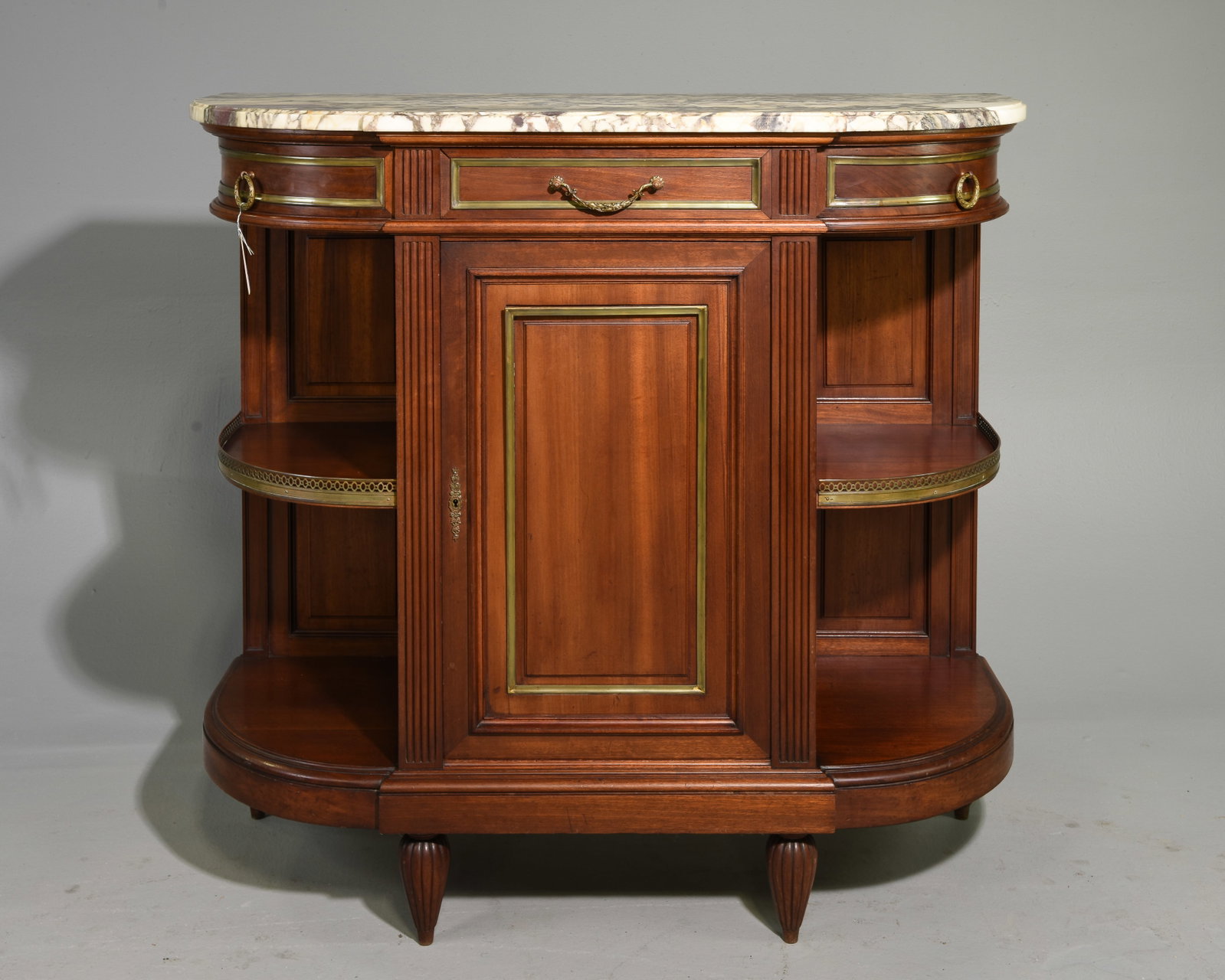 Louis XVI Style Curved Marble Top Server (1 of 4)