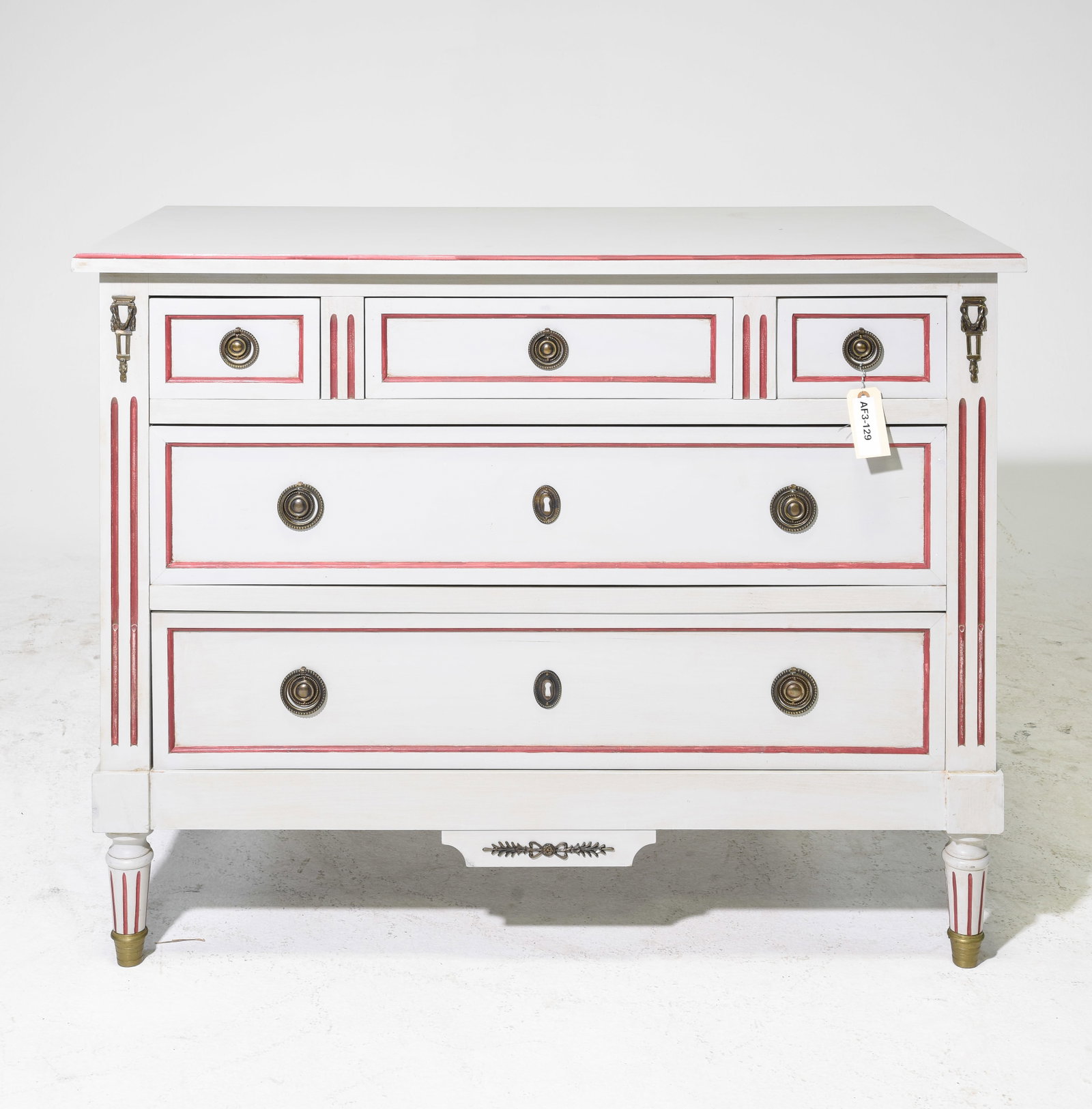 Louis XVI Style Painted Ash Wood Chest (1 of 3)