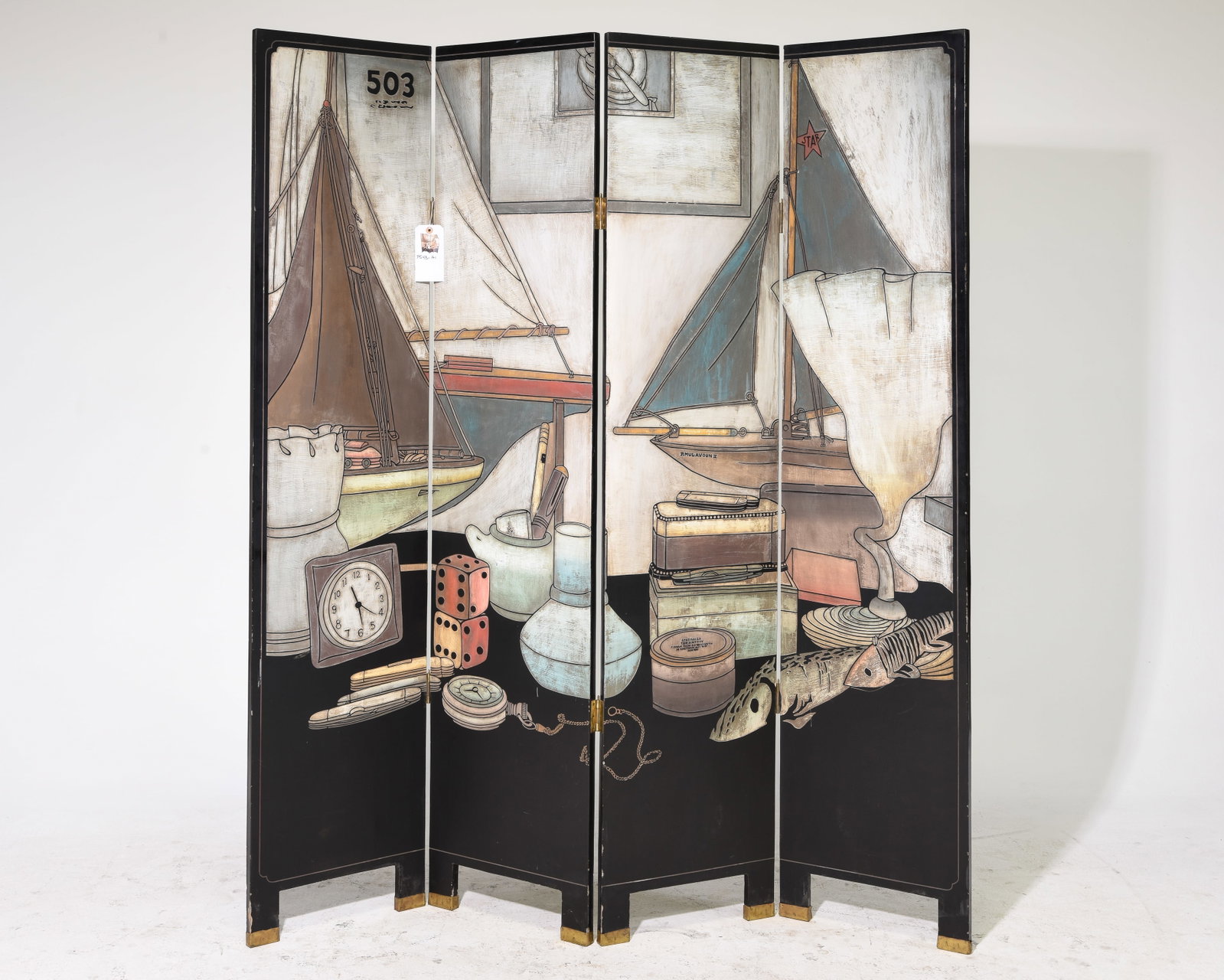 Modern Four Panel Dressing / Vanity Screen (1 of 7)