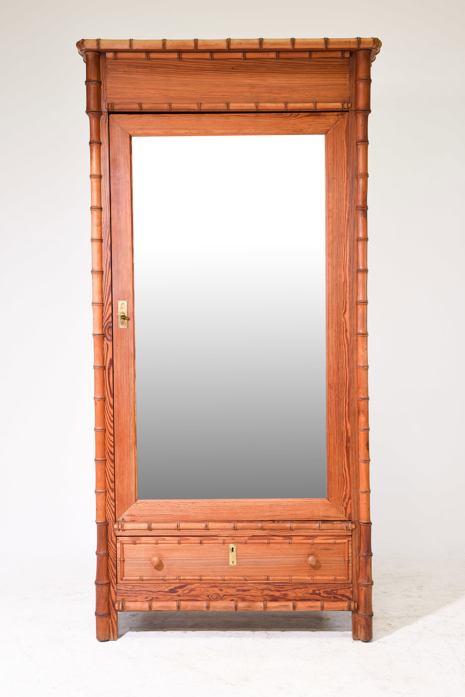 Faux Bamboo Mirror Door Robe (1 of 7)