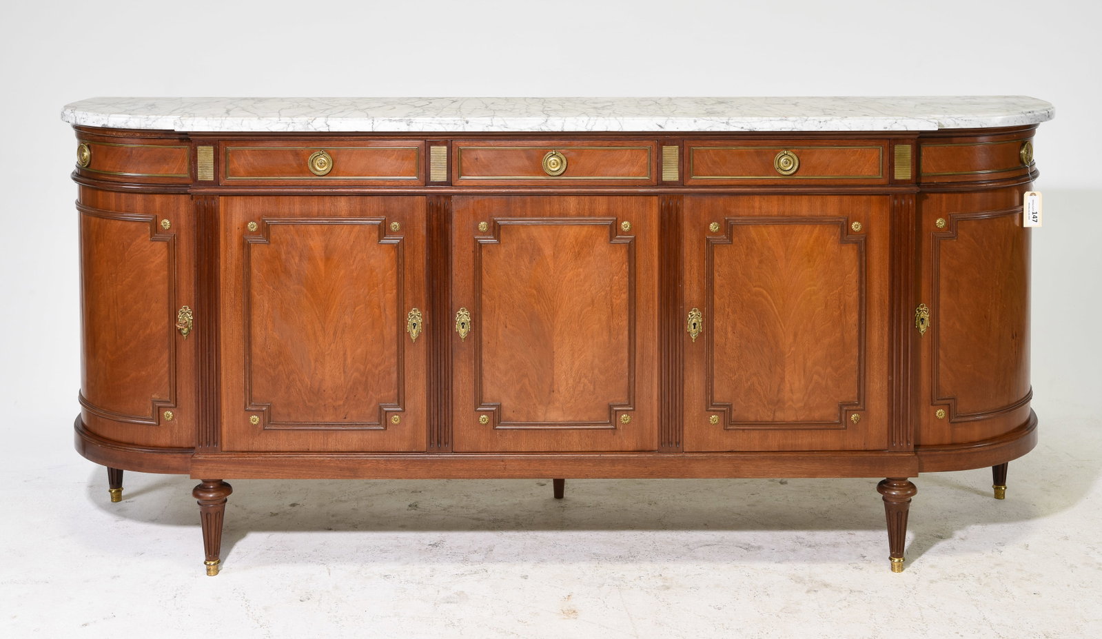 Louis XVI Style White Marble Top Sideboard #1 (1 of 6)
