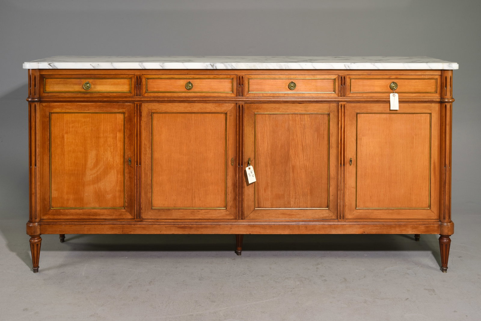 Louis XVI Style White Marble Top Sideboard #2 (1 of 7)