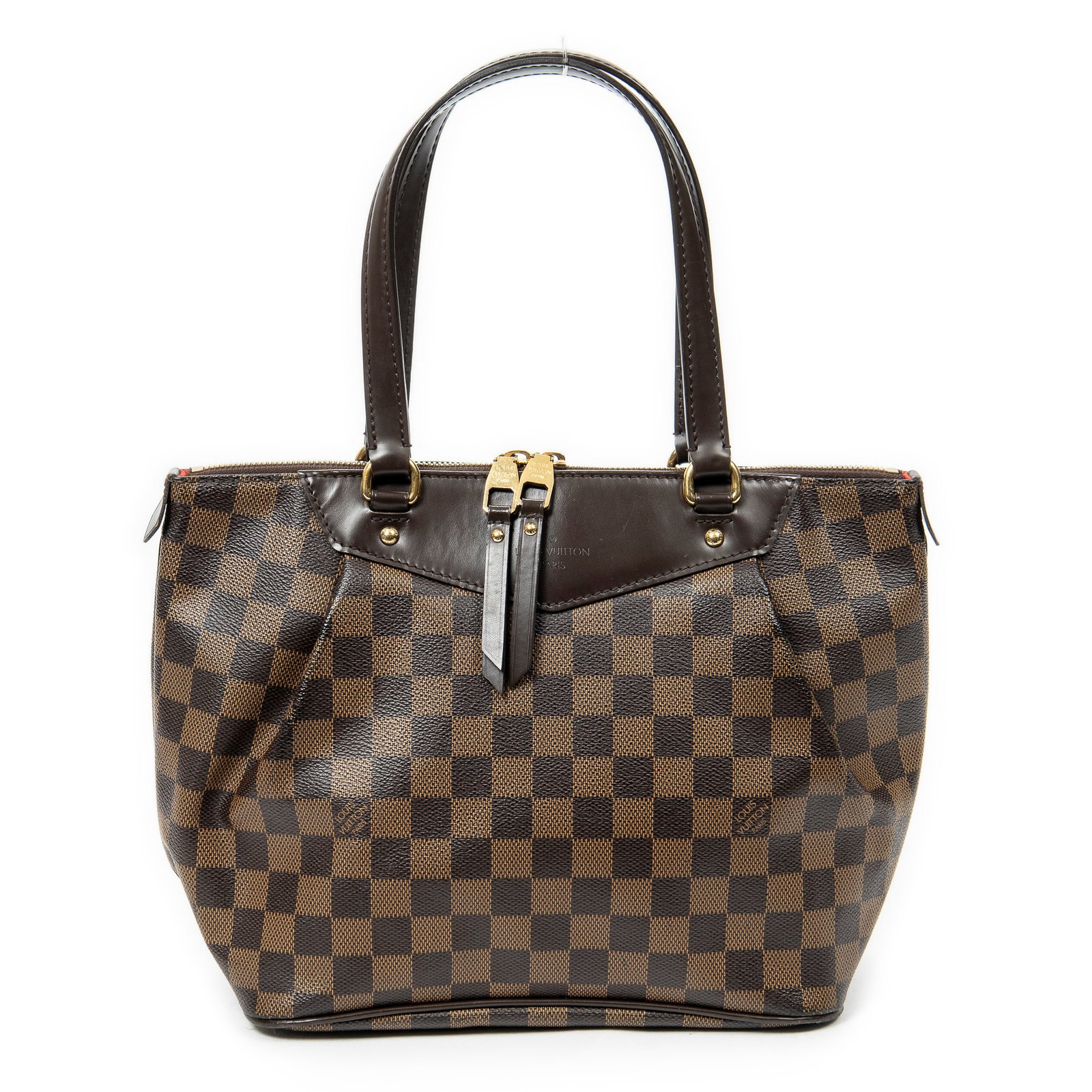 Louis Vuitton Westminster PM in Brown Damier Ebene: Genuine Pre-Owned Louis Vuitton Westminster PM in Brown Damier Ebene made in France in A condition. Date Code is FL5111 (51th week of 2011) Measurements: 25*23*14cm (Length * Height * Width). This lot