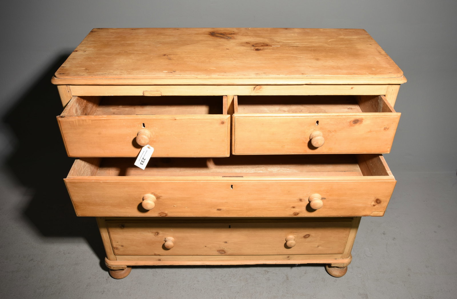 British Large Pine Five Drawer Chest - 2