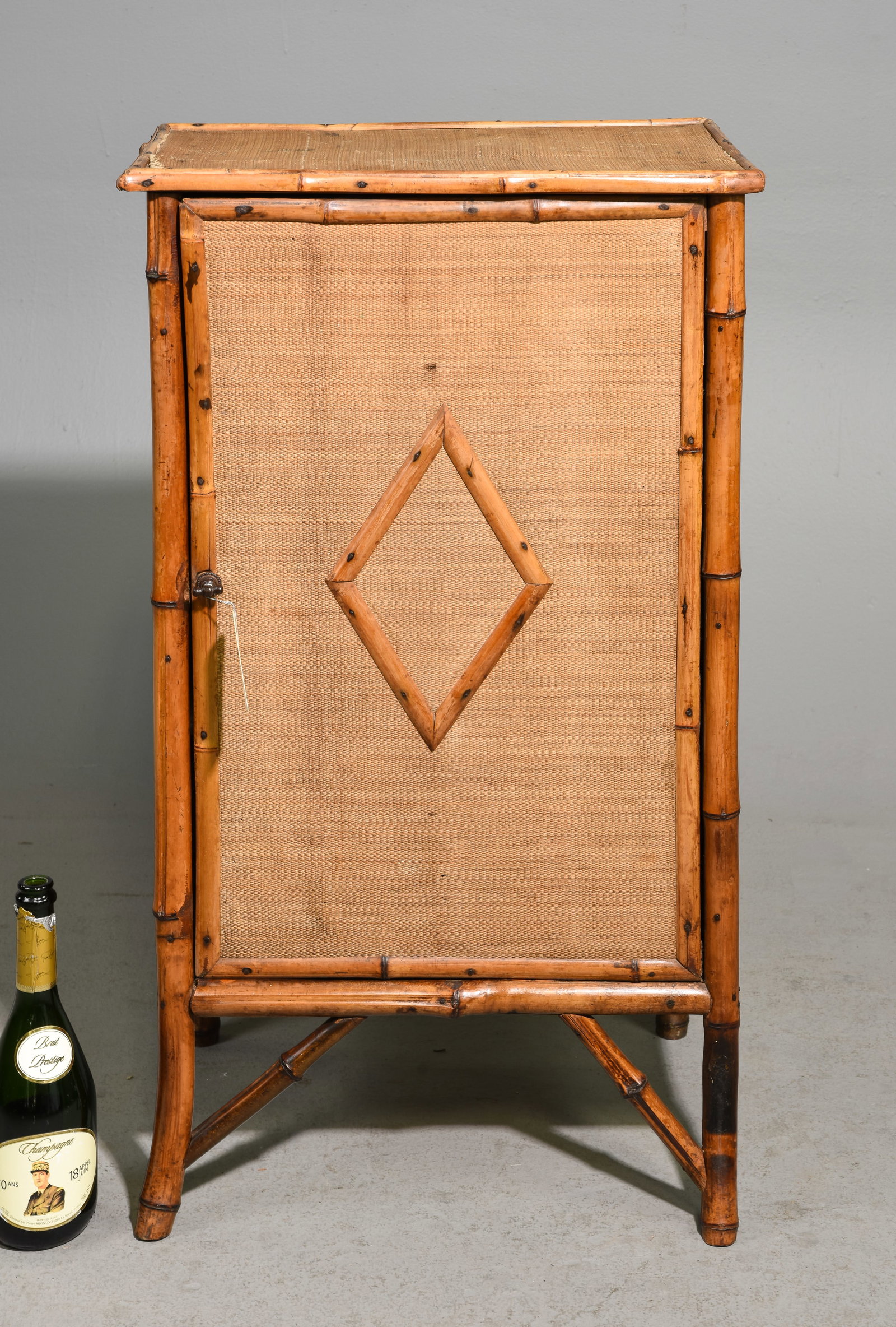 Bamboo & Rattan Single Door Cabinet (1 of 5)
