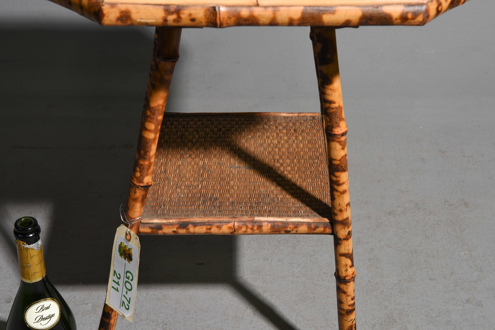 Bamboo & Rattan Two Tier Table - 3