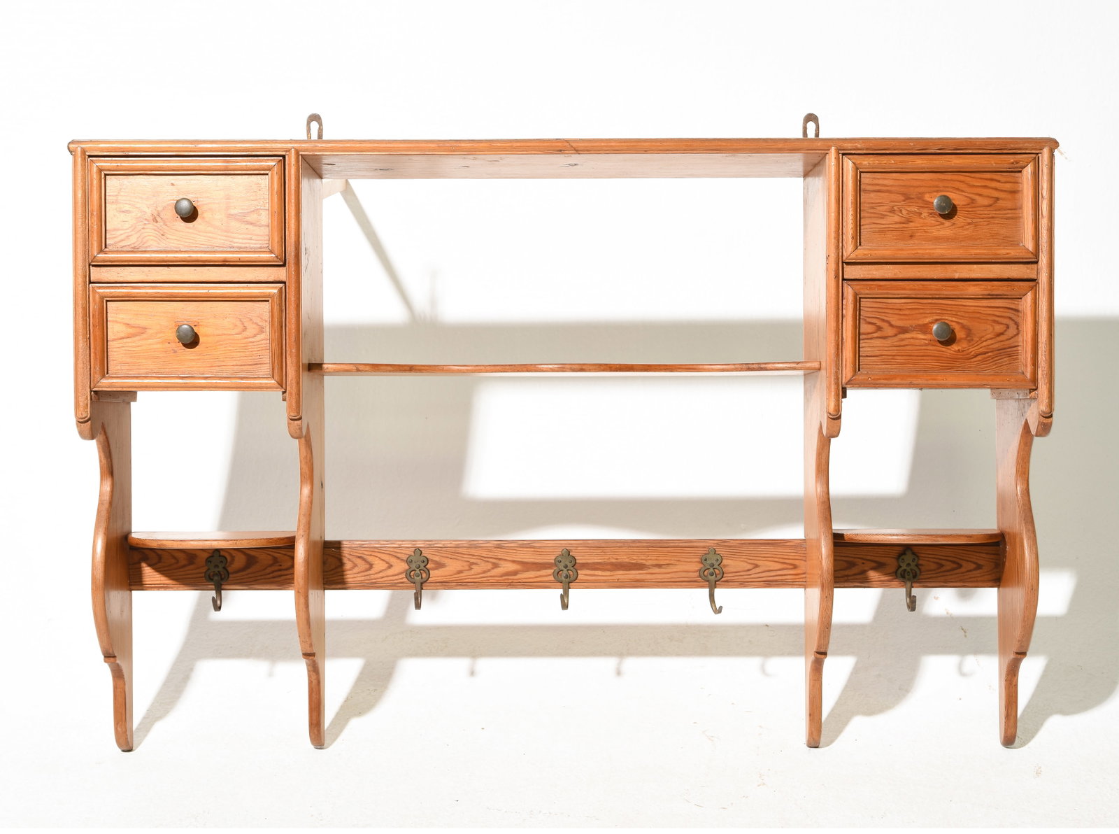 French Oak Wall Shelf with Spice Drawers (1 of 5)