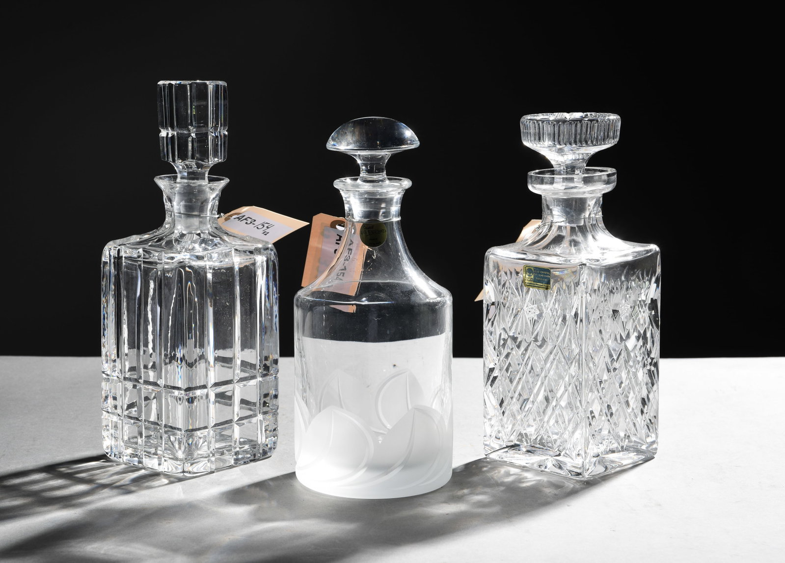 3 Cut Glass / Crystal Decanters (1 of 4)