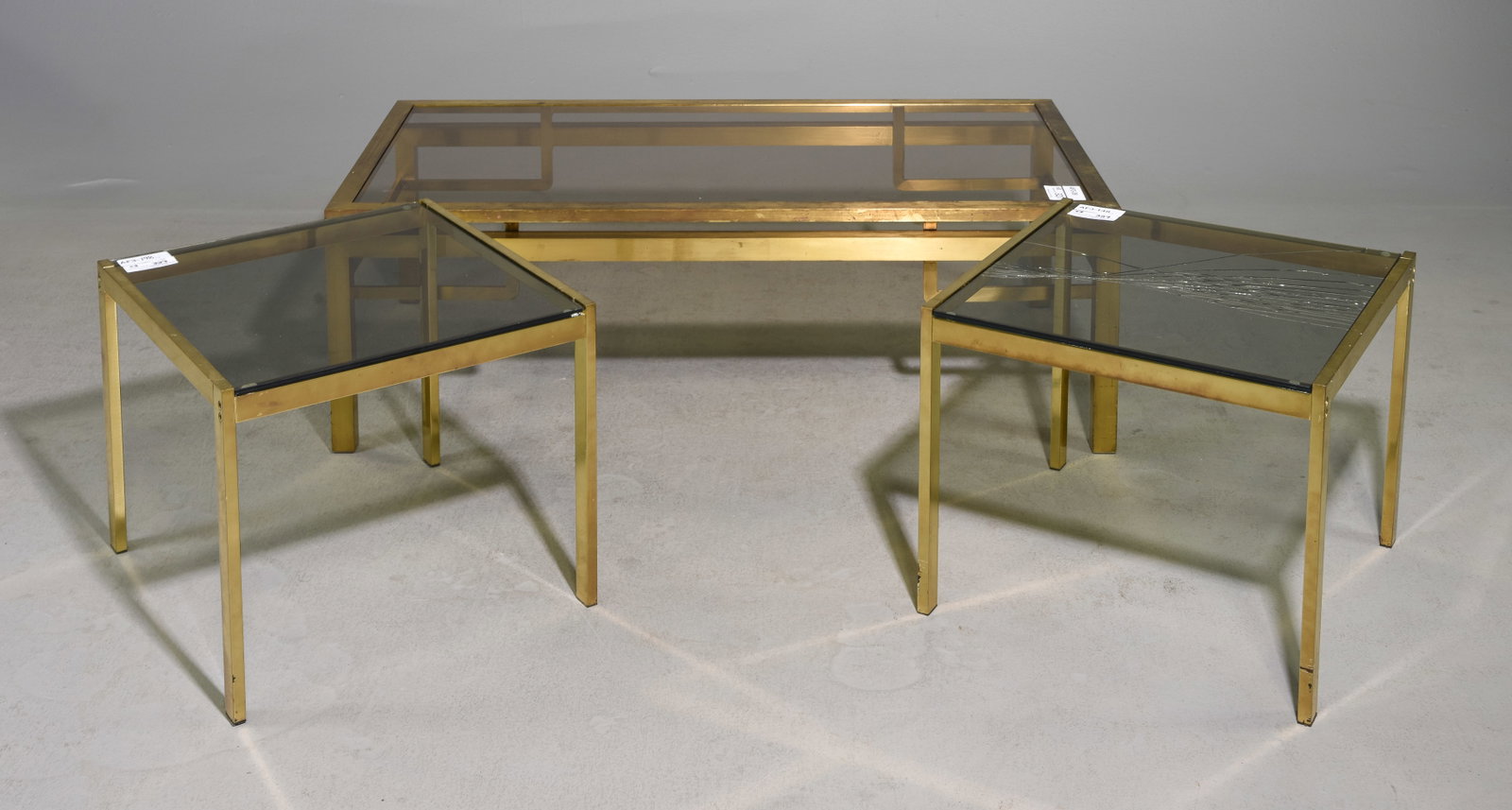 3 French Hollywood Regency Style Brass Tables (1 of 5)