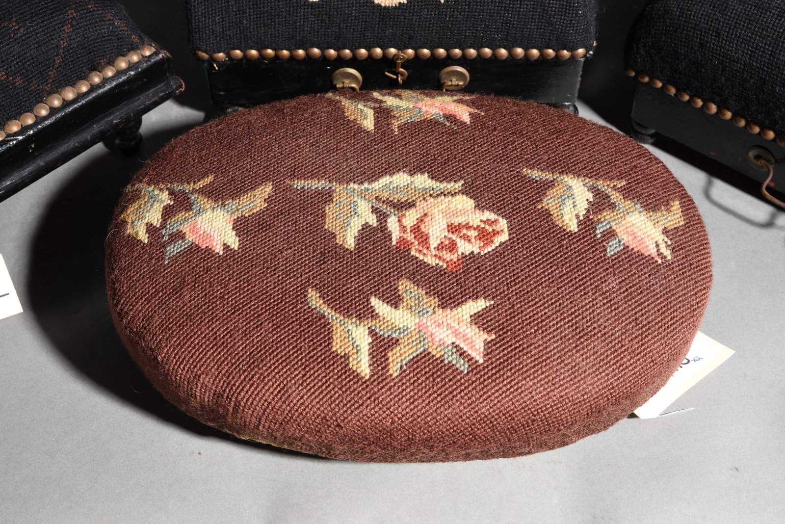4 Assorted Needlepoint Stools - 3
