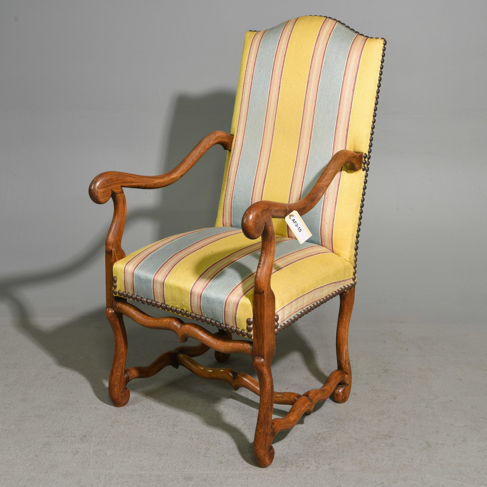 French Mouton Style Upholstered Beech Wood Arm Chair (1 of 4)