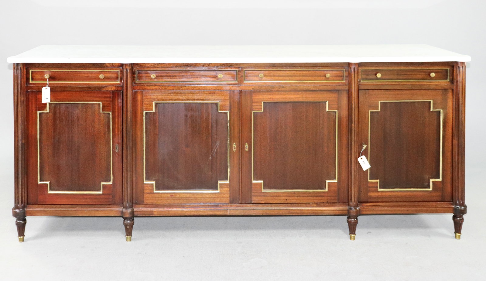 Louis XVI Style White Marble Top Sideboard #1 (1 of 10)
