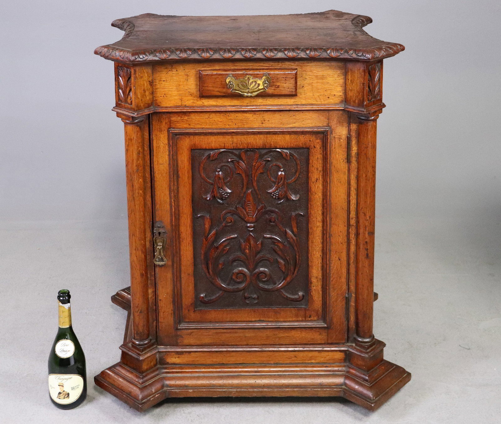 British Carved Oak Cabinet (1 of 6)