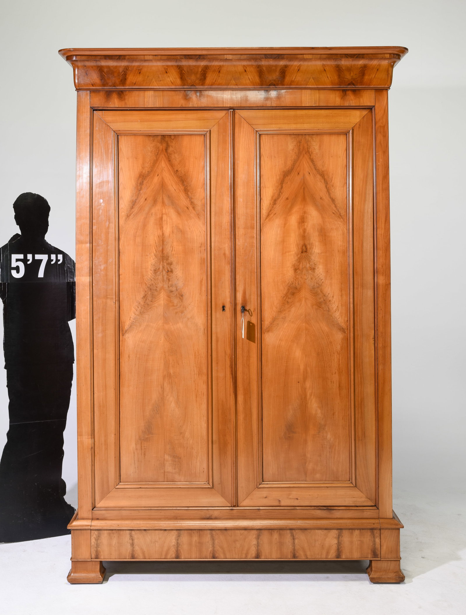 Louis Philippe Style Cherry Double Door Armoire (1 of 8)