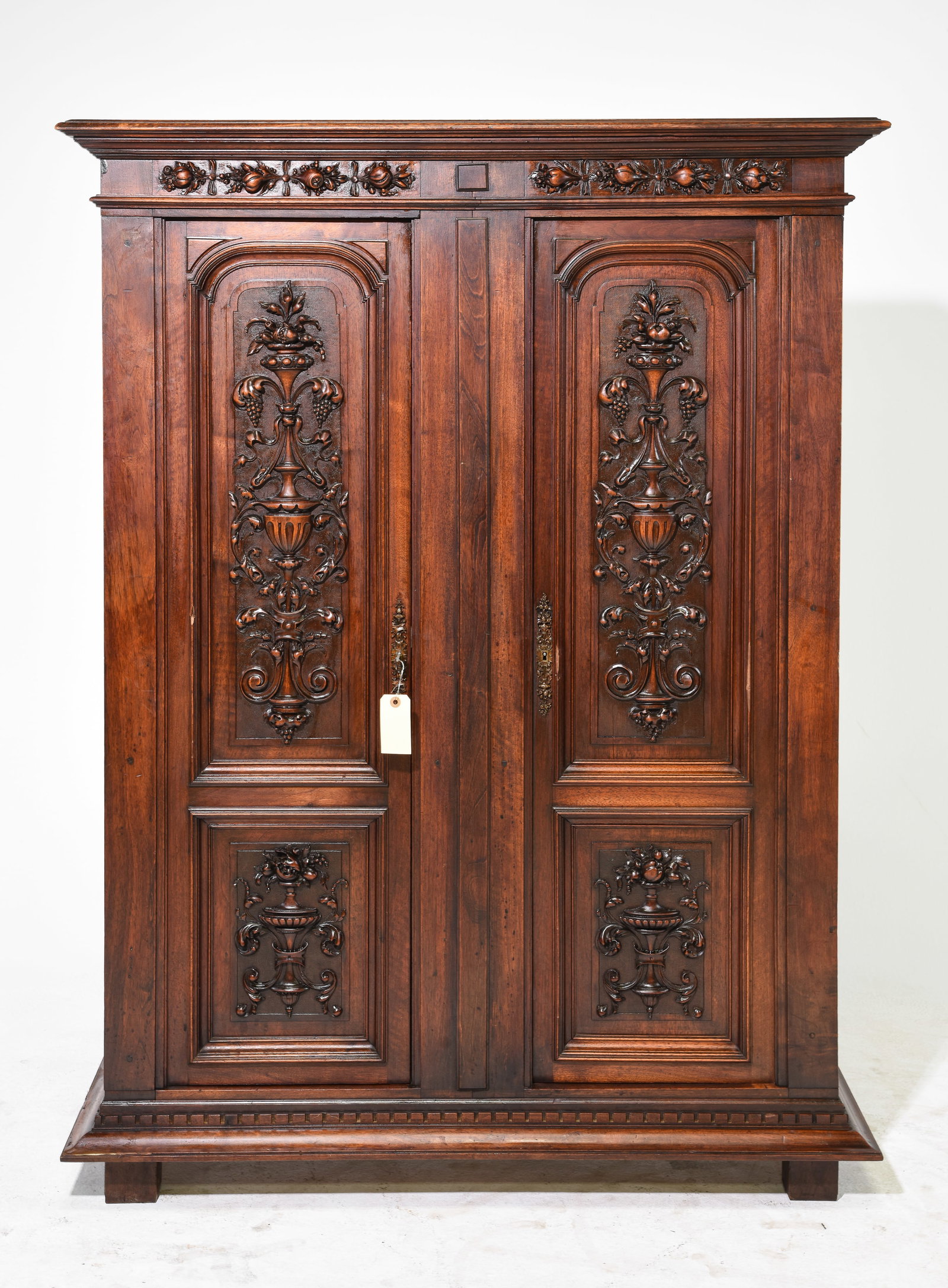 Renaissance Style Carved Double Door Hall Cabinet (1 of 8)