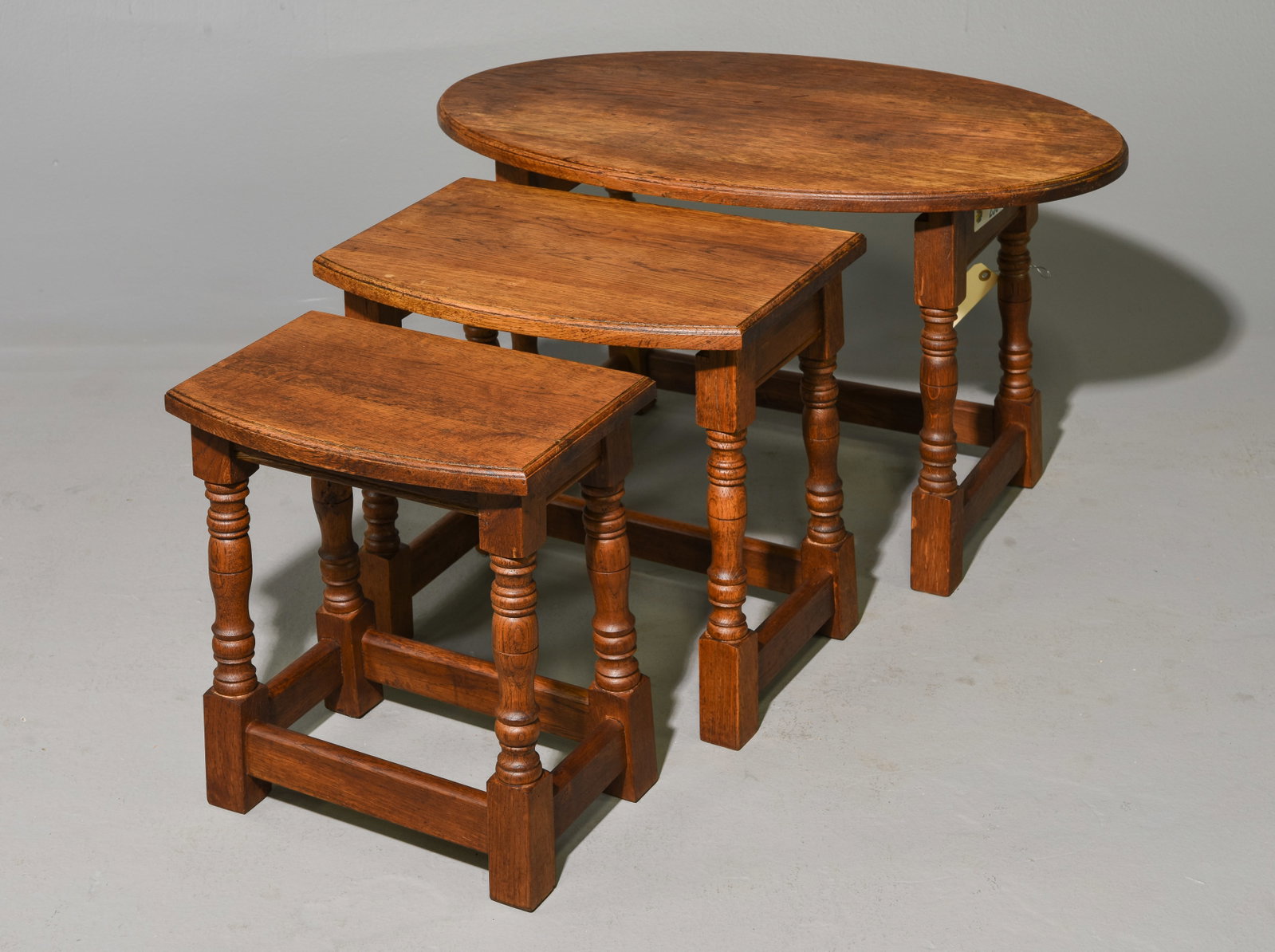 English Oak Nest Of Three Tables (1 of 4)