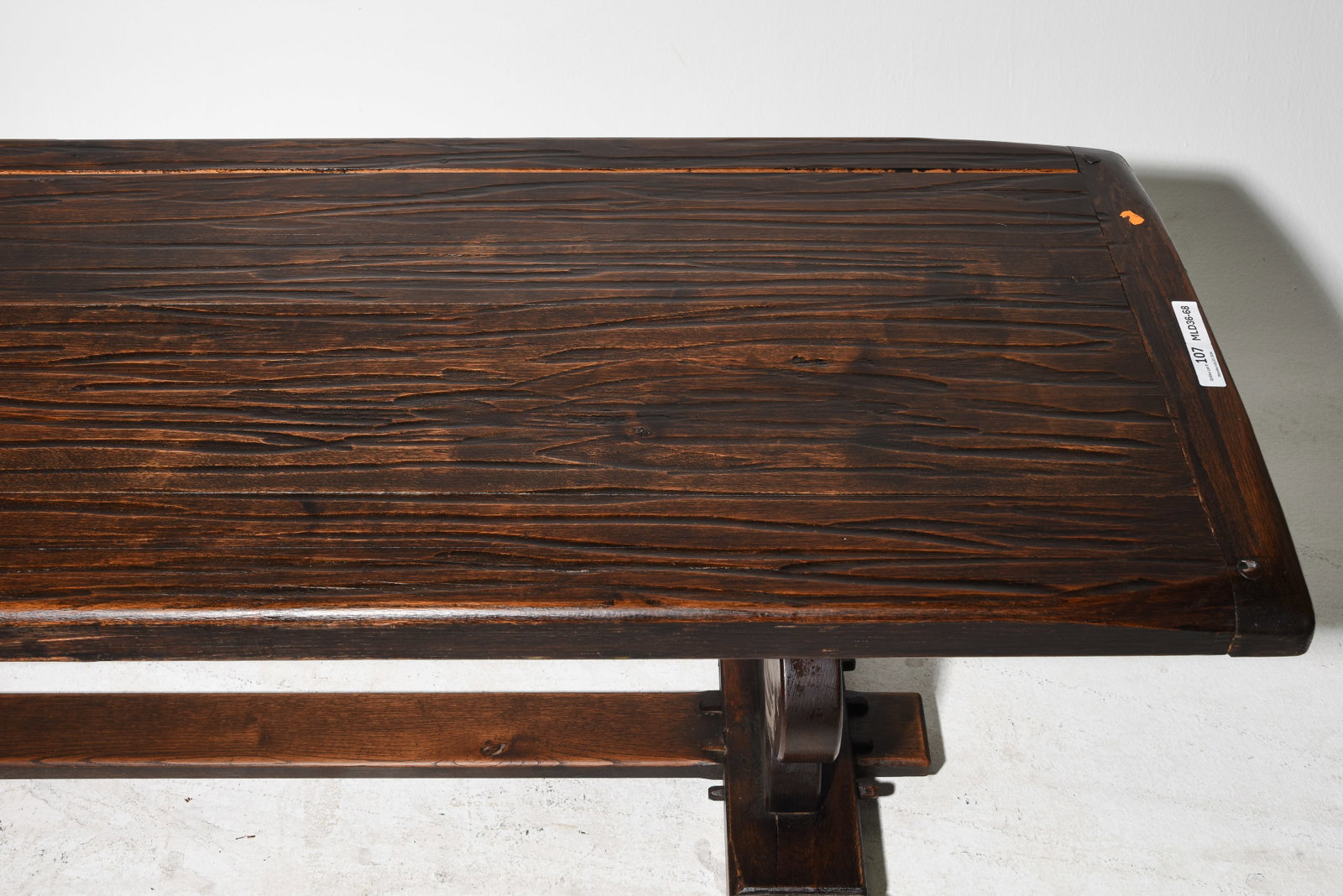 French Rustic Heavy Solid Oak Farmhouse Table - 3