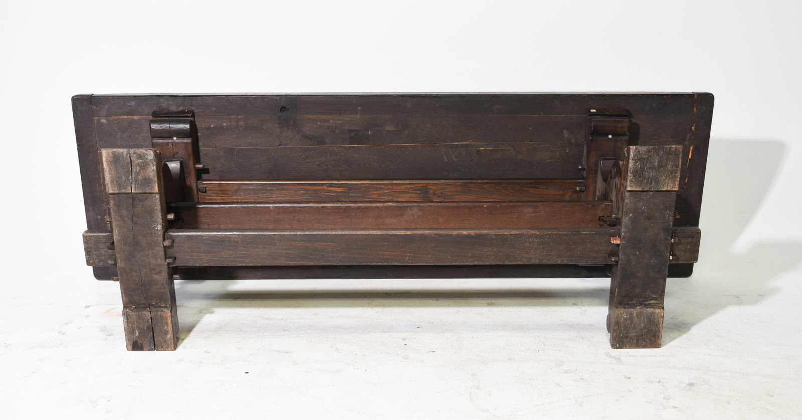 French Rustic Heavy Solid Oak Farmhouse Table - 6