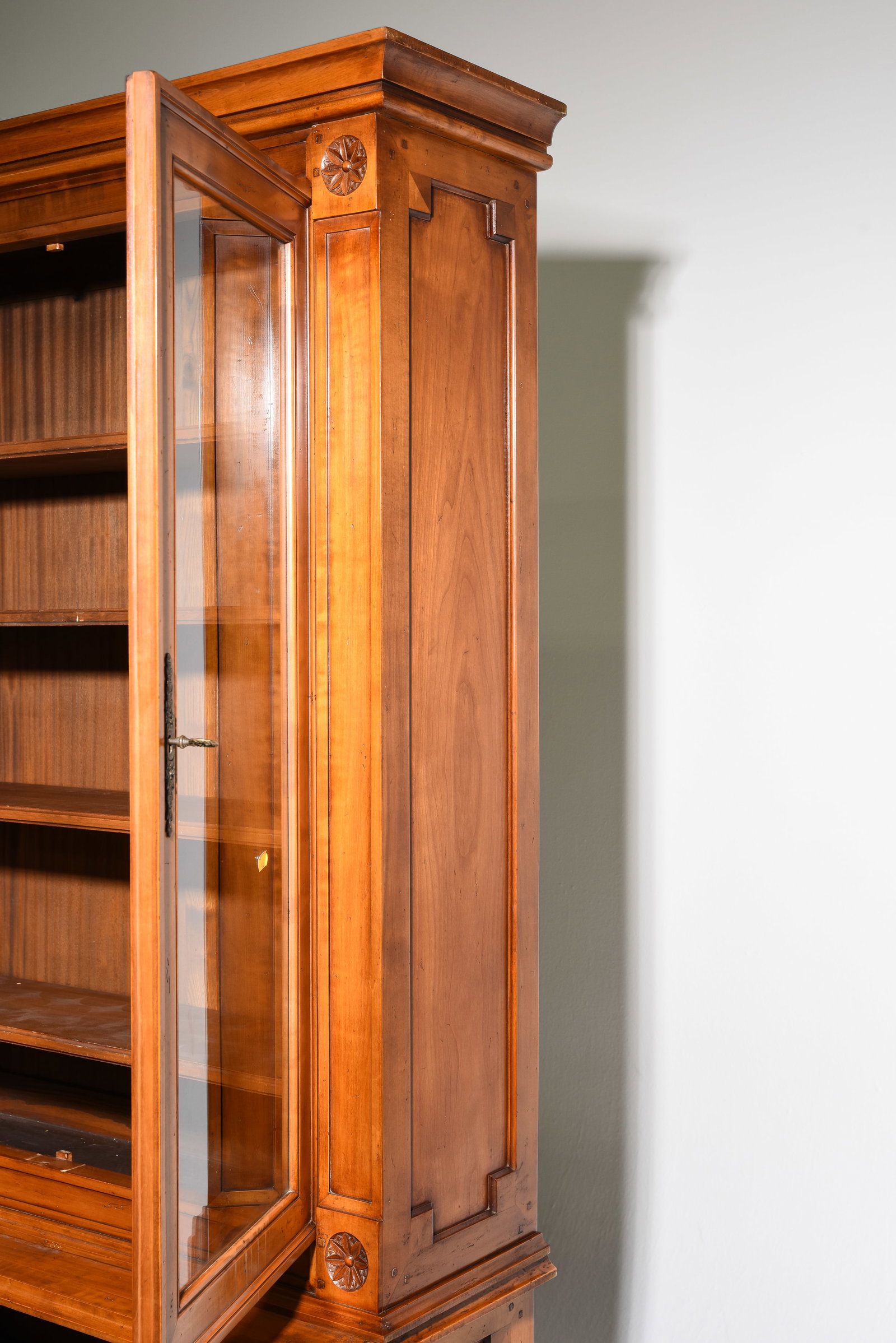 French Cherry Large Bookcase / Cupboard - 5