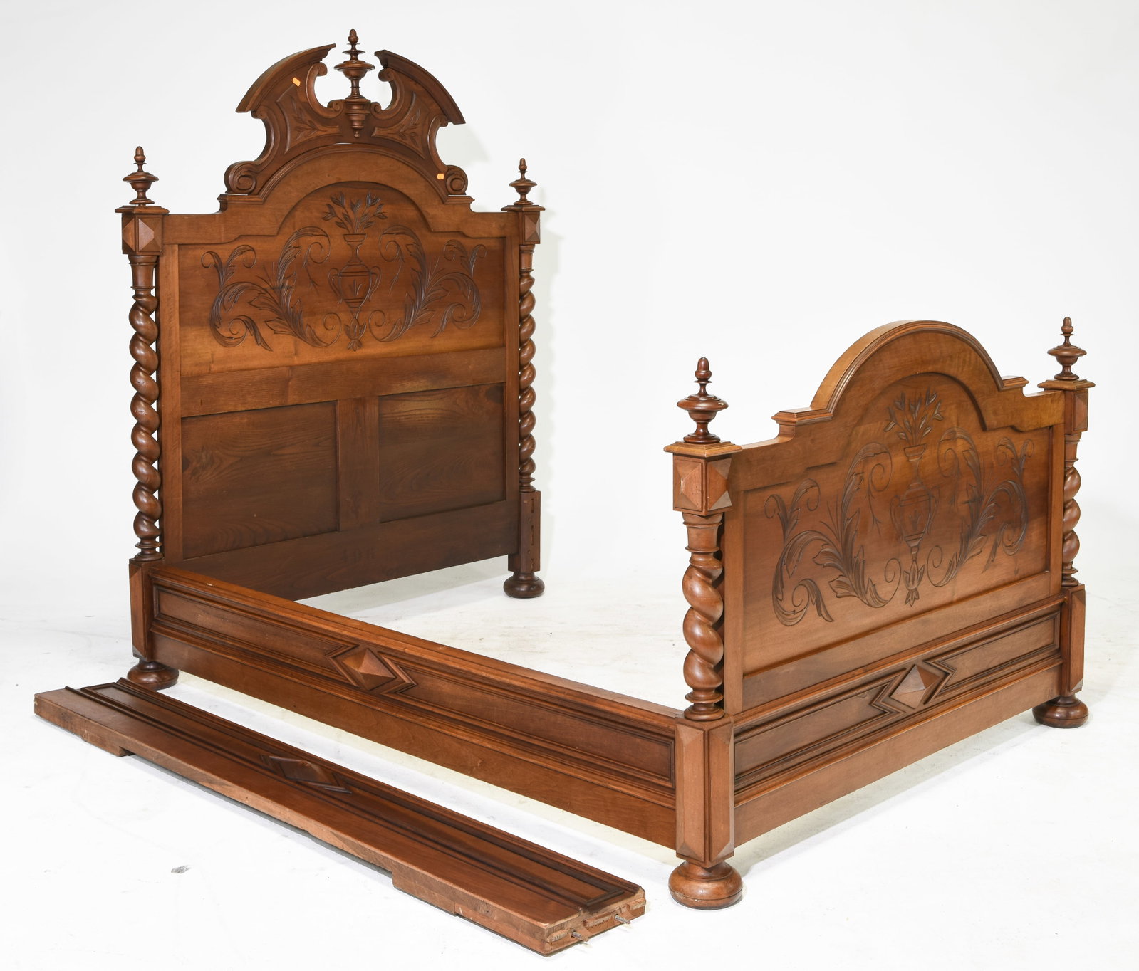 Louis XIII Style French Twist Bed with Rails (1 of 7)