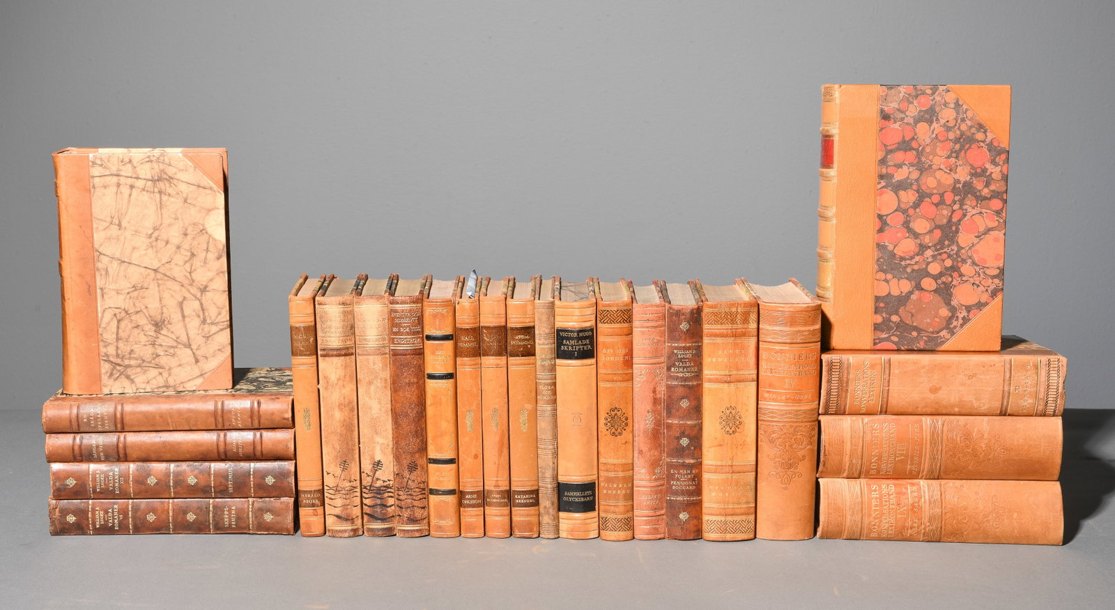 24 Assorted Leather Bound European Novels / Books #1 (1 of 6)