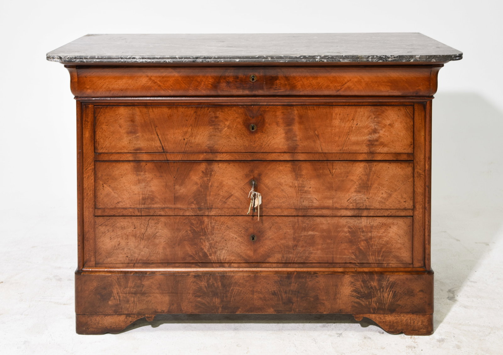 Louis Philippe Style Grey Marble Top Chest (1 of 6)