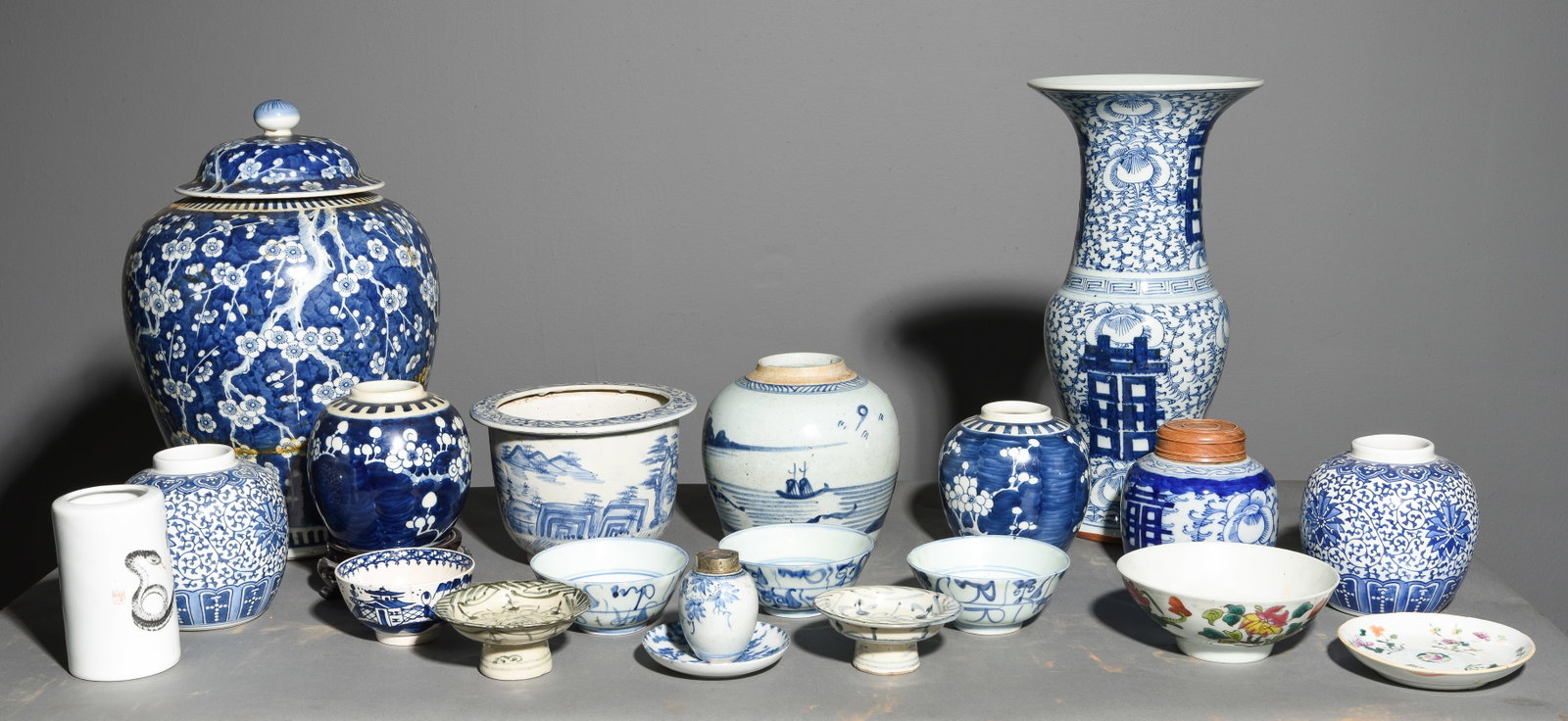 20pcs Assorted Blue & White Asian China (1 of 8)