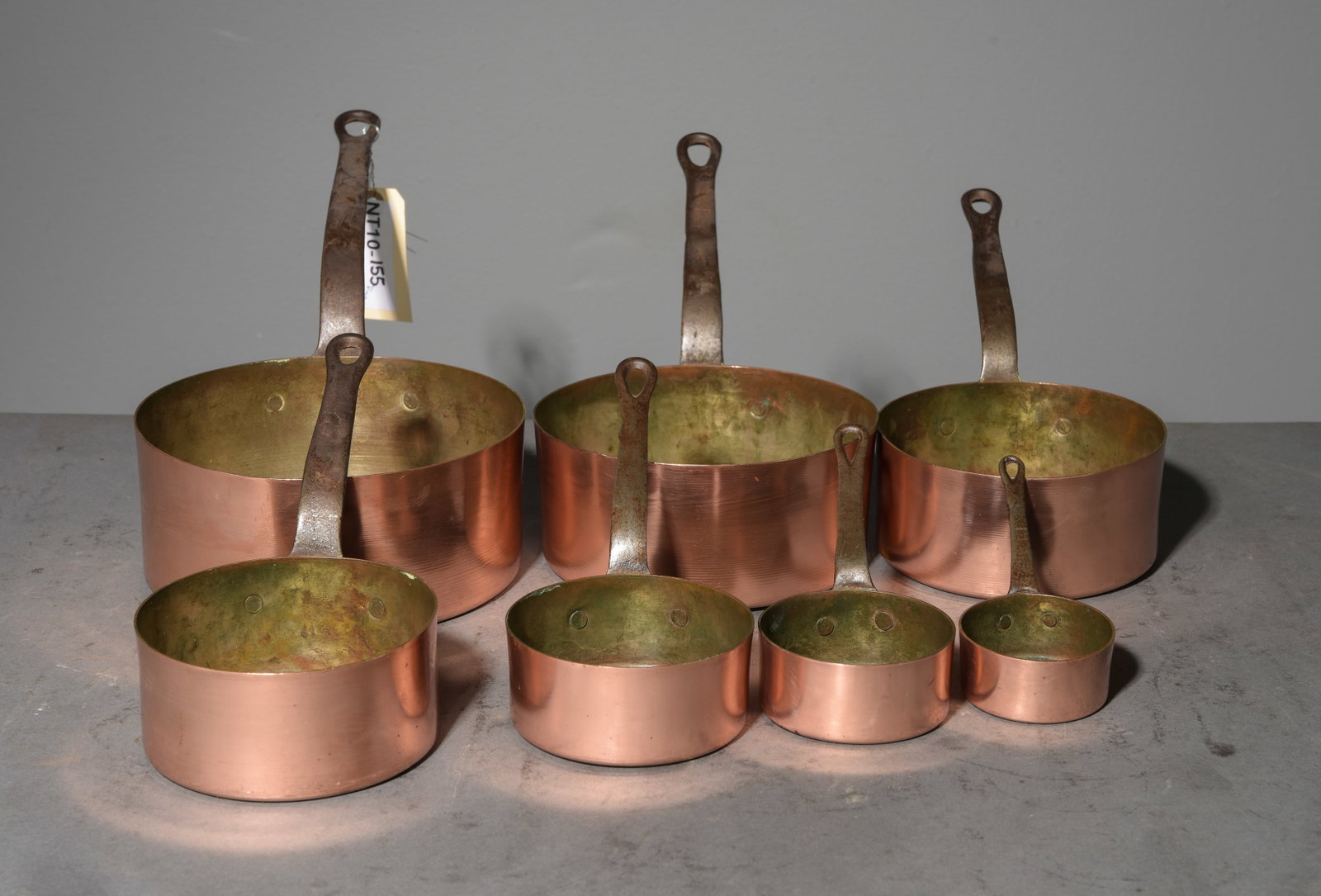 Set of 7 French Polished Sauce Pans #1 (1 of 3)