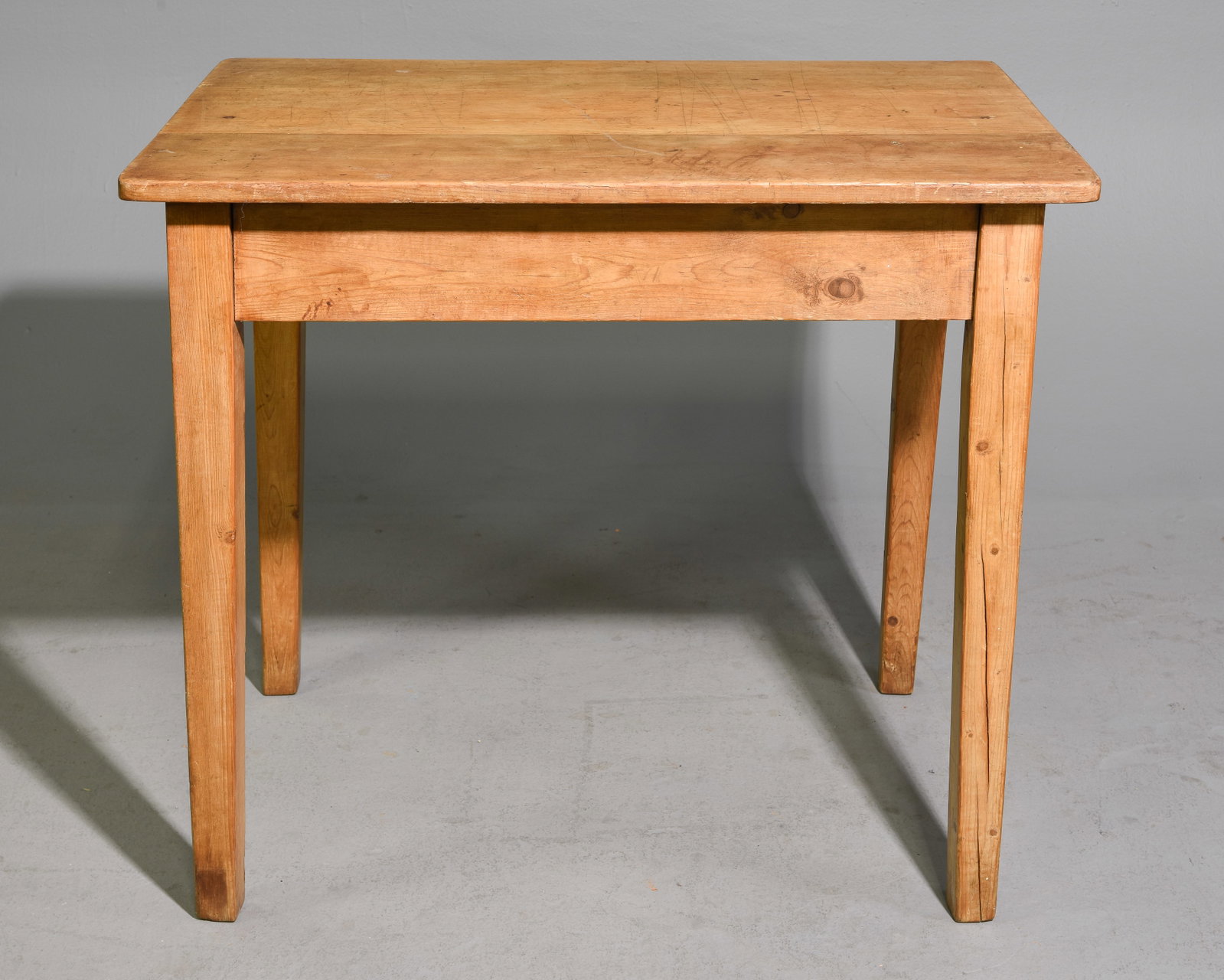 British Pine Table with Drawer c.1930's-40's (1 of 6)