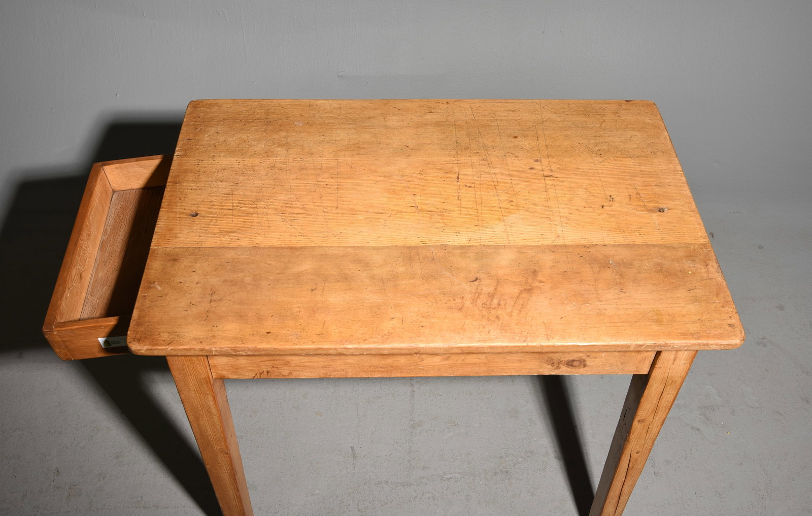 British Pine Table with Drawer c.1930's-40's - 2