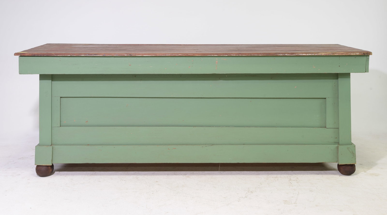 Country Store Green Painted Base Shop Counter (1 of 5)