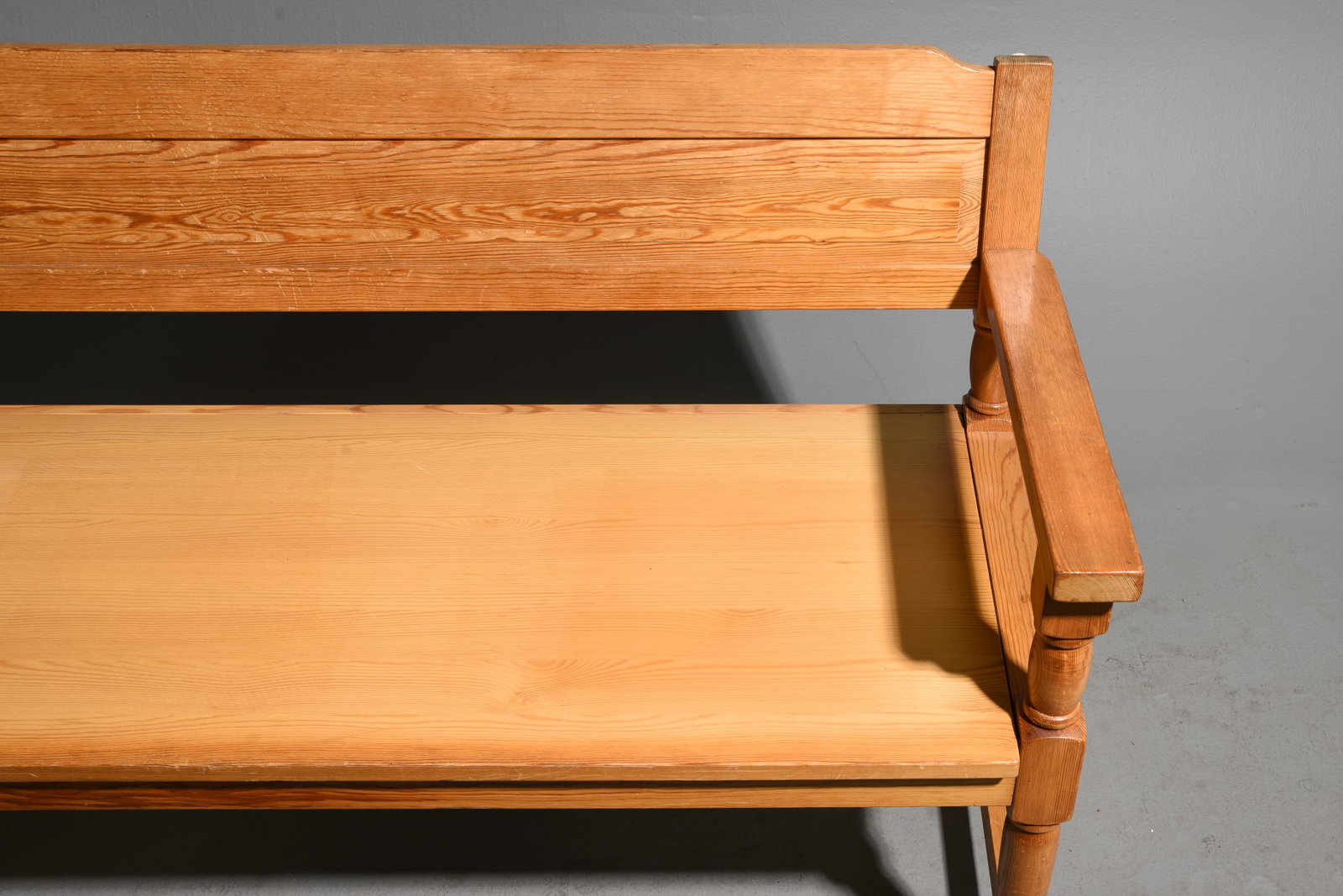 Swedish Rustic Oak Bench - 3