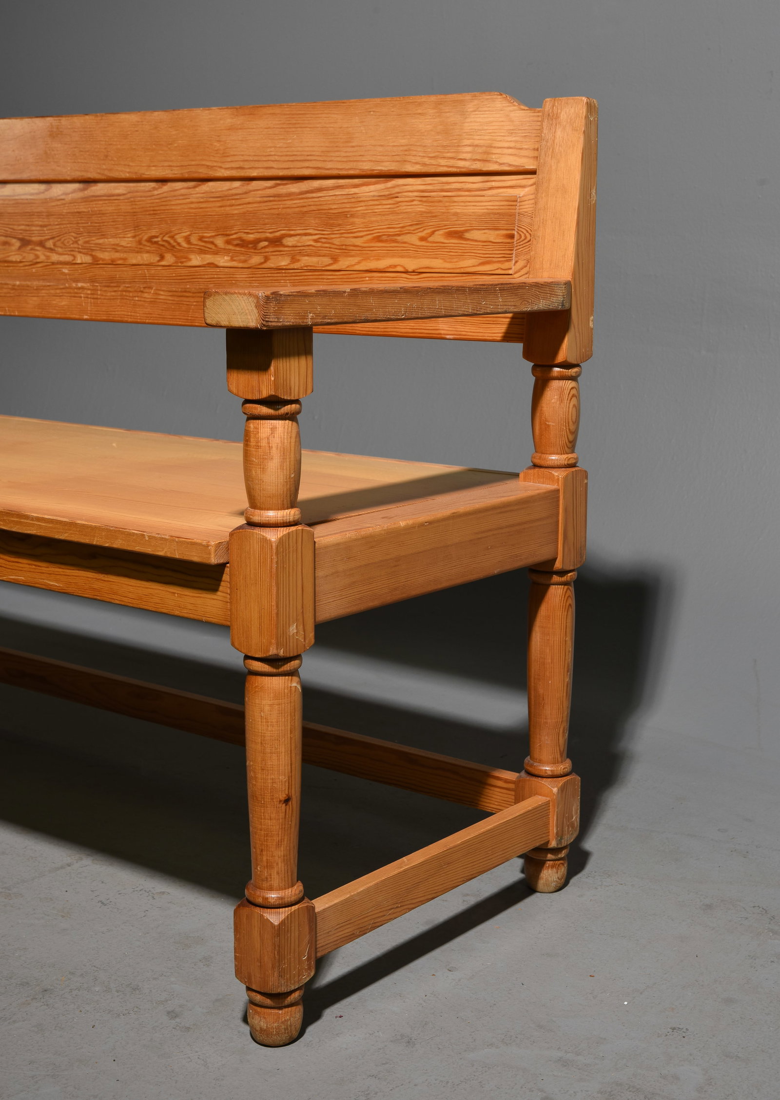 Swedish Rustic Oak Bench - 4
