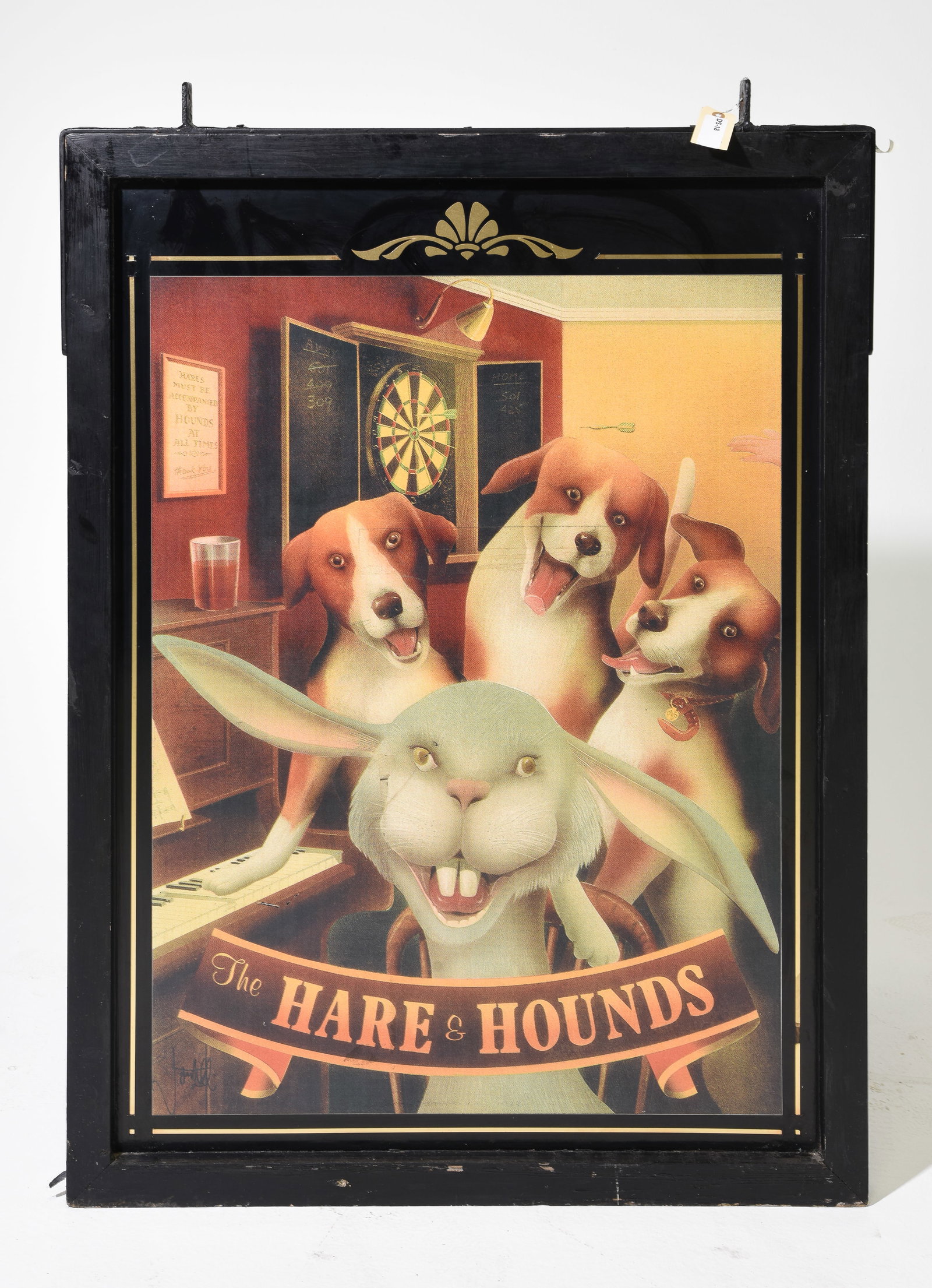 The Hare & Hounds Double Sided Pub Sign: The Hare & Hounds Double Sided Pub Sign - 49.5 in tall x 35.5 x 2.5