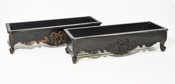 2 Habersham / French Style Painted Flower Boxes