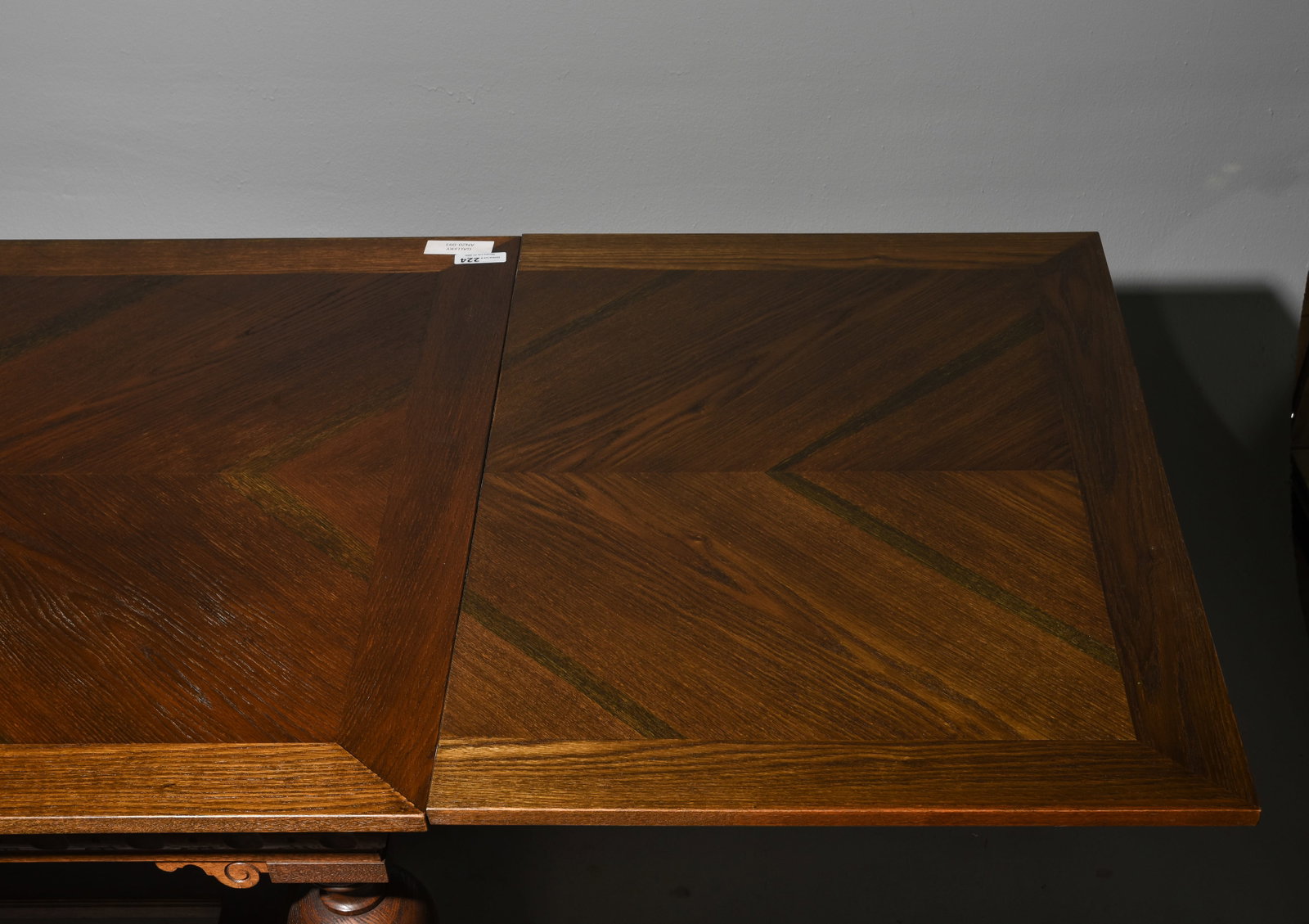 Danish Large Oak Draw Leaf Dining Table - 3