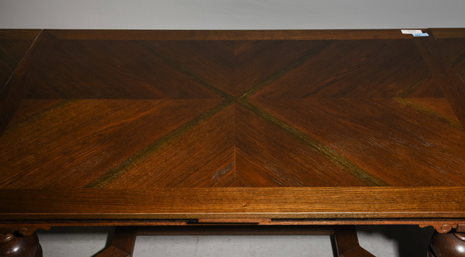 Danish Large Oak Draw Leaf Dining Table - 4