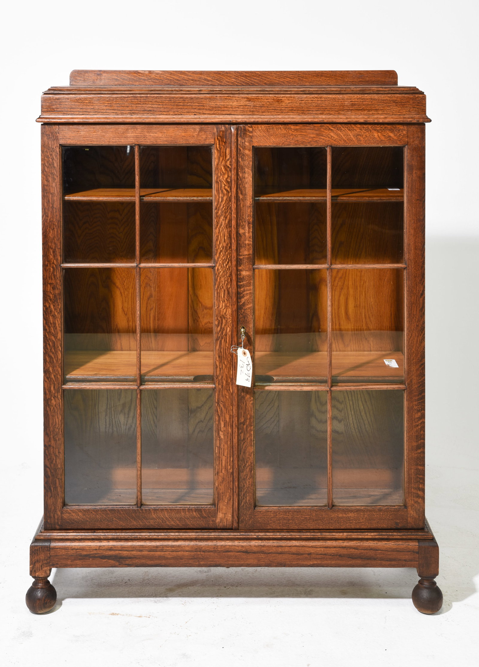 British Oak Double Door Bookcase / Cabinet (1 of 3)